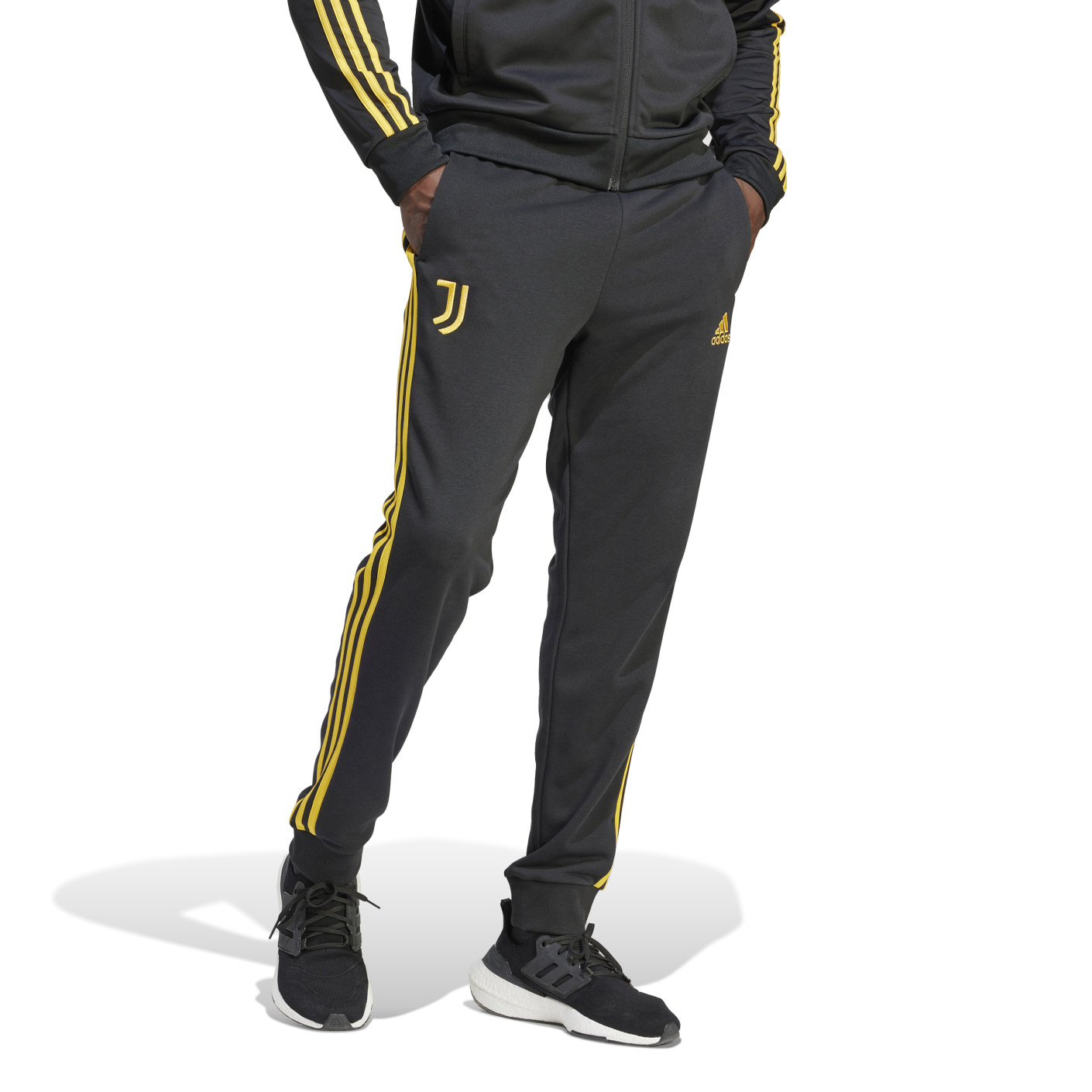 adidas Juventus DNA Sweat Trainingsbroek 2023-2024 Zwart Geel