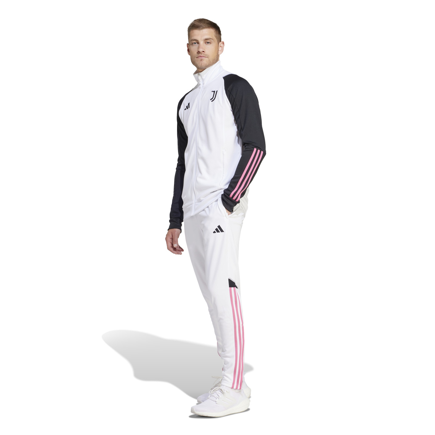 adidas Juventus Trainingspak 2023-2024 Wit Zwart Roze