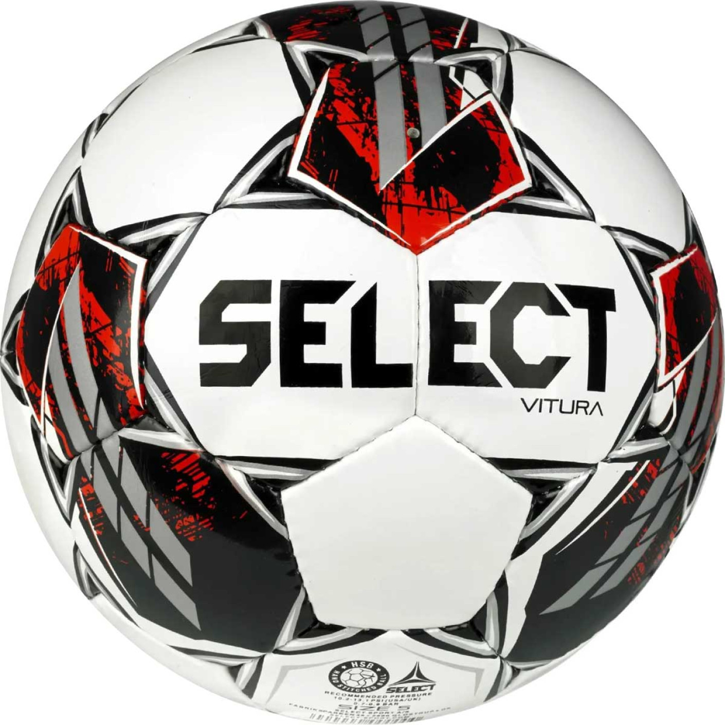 Select Vitura v23 Ballon de Football Taille 3 Blanc Noir Rouge