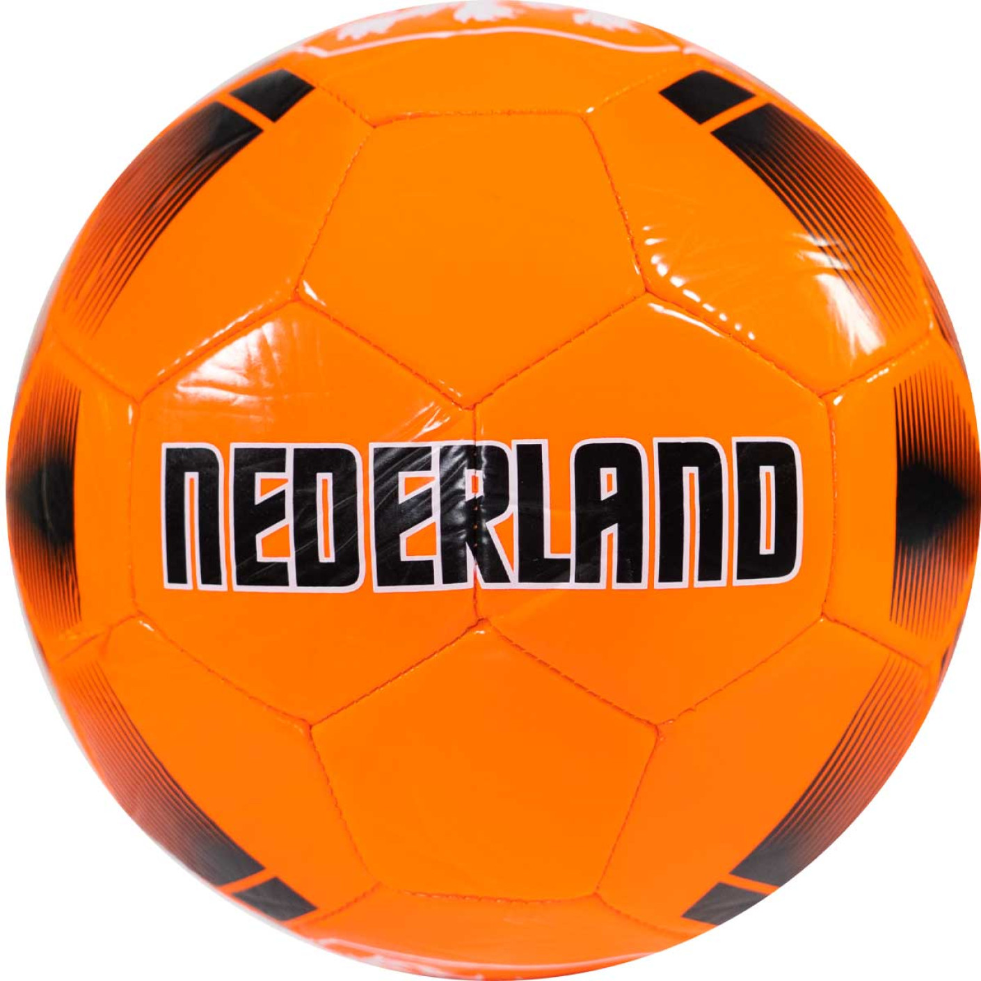 Ballon de football KNVB orange taille 5 orange noir blanc