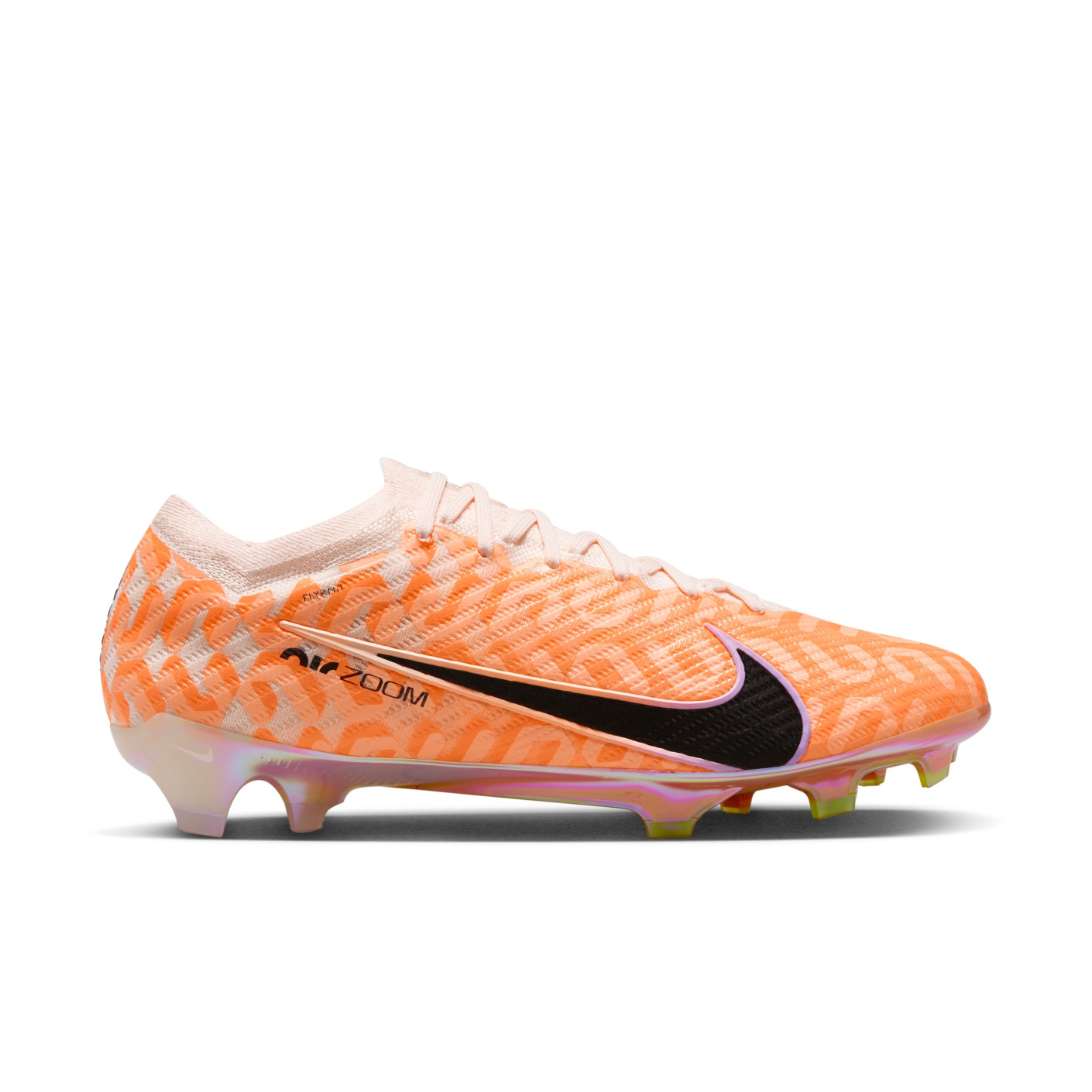 Nike Zoom Mercurial Vapor 15 Elite Gazon Naturel Chaussures de Foot FG Orange Noir Voetbalshop.be