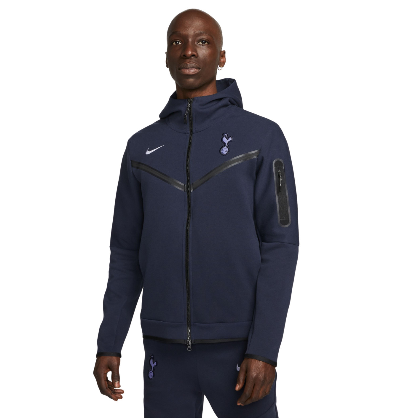 Nike Tottenham Hotspur Tech Fleece Veste 2023-2024 Bleu Foncé Mauve