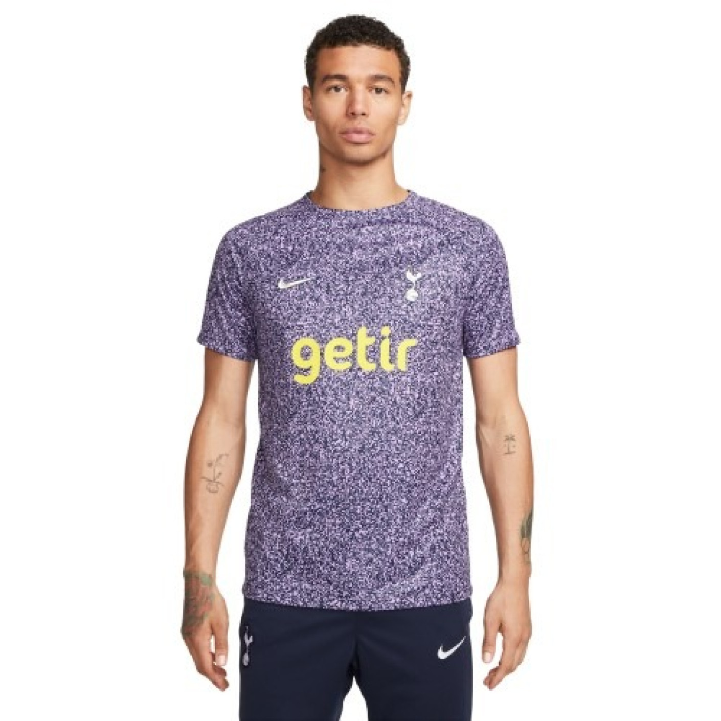 Nike Tottenham Hotspur Pre-Match Maillot d'Entraînement 2023-2024 Bleu Foncé Mauve Blanc