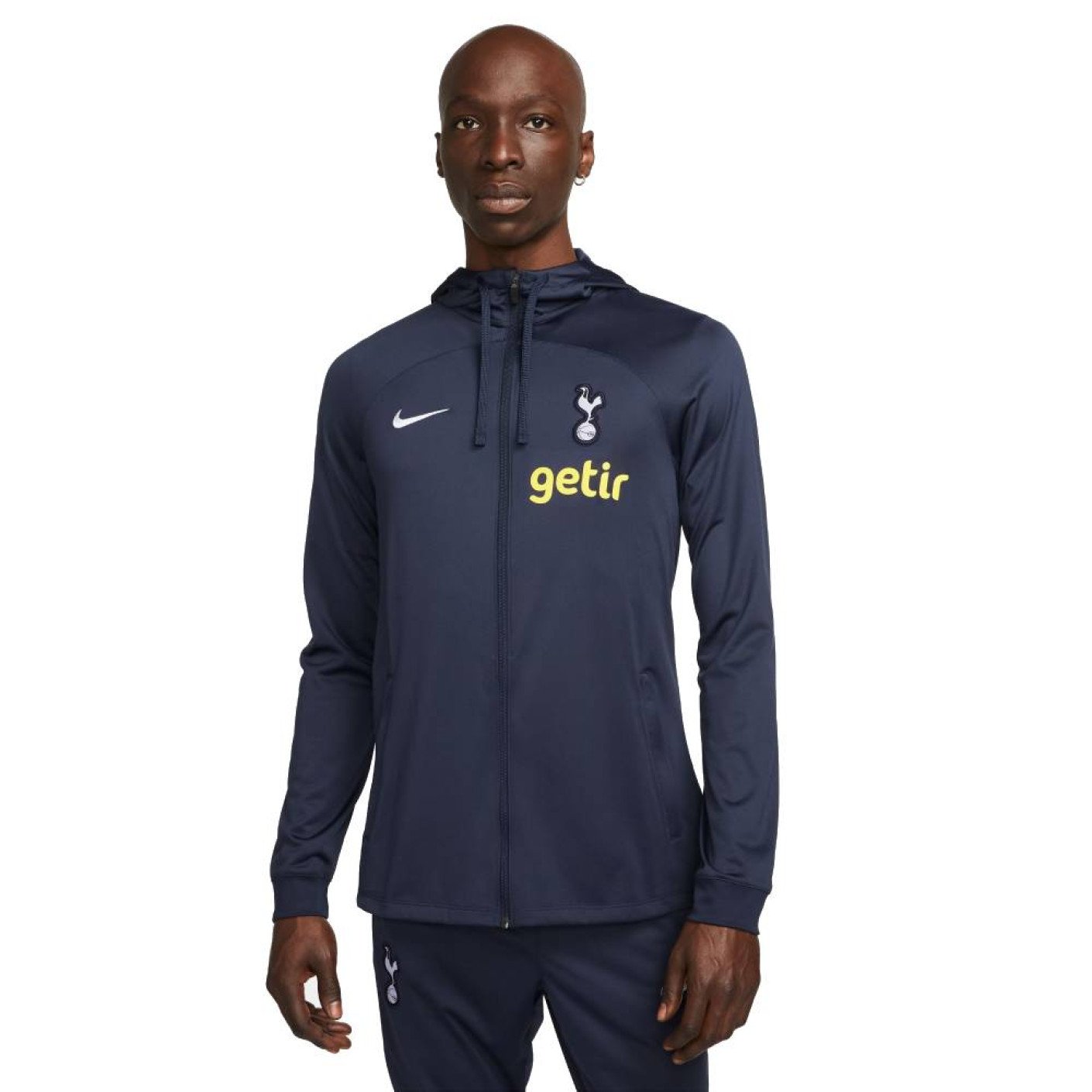 Nike Tottenham Hotspur Strike Veste d Entrainement a Capuche 2023 2024 Bleu Fonce Mauve Clair Voetbalshop.be