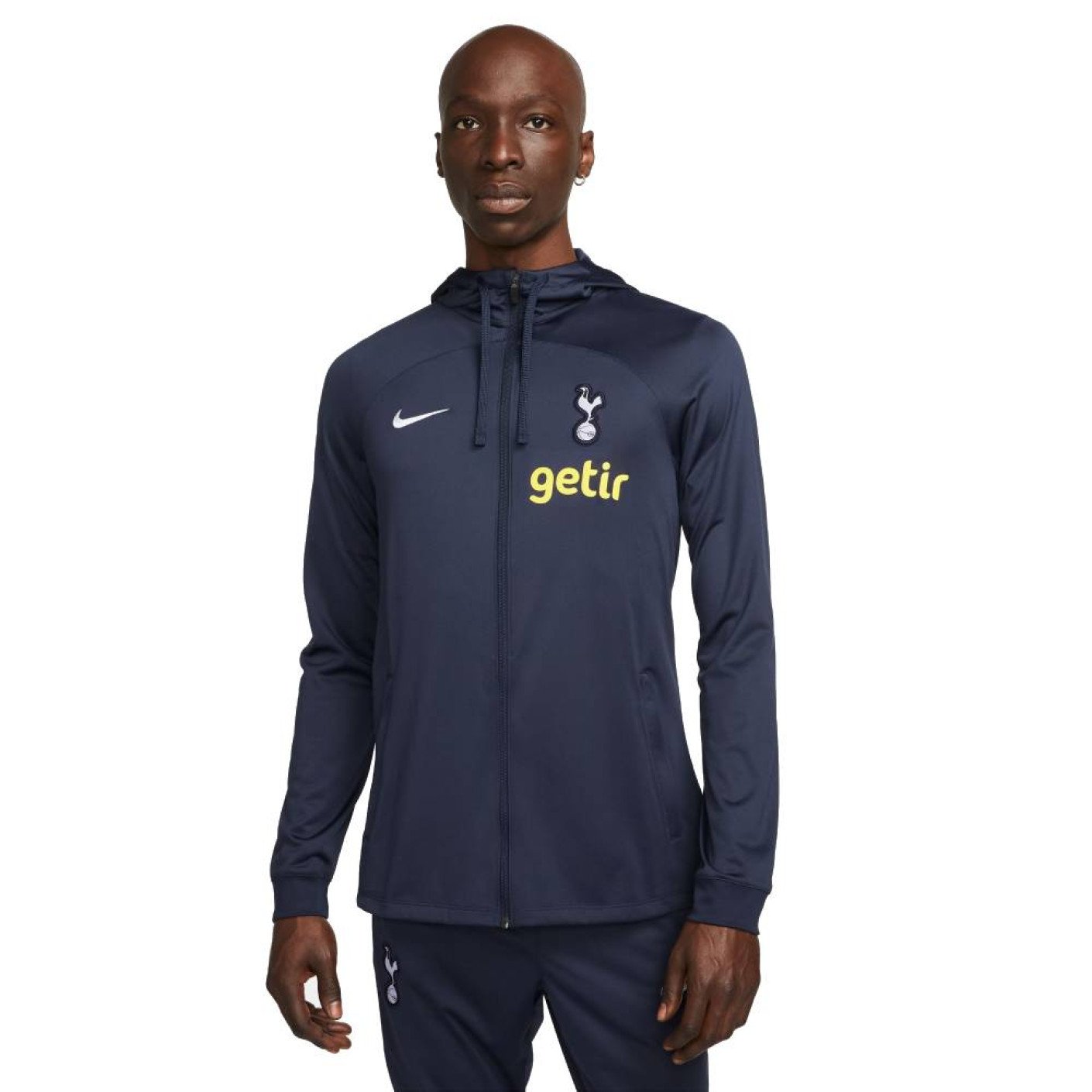 Nike Tottenham Hotspur Strike Veste d'Entraînement à Capuche 2023-2024 Bleu Foncé Mauve Clair