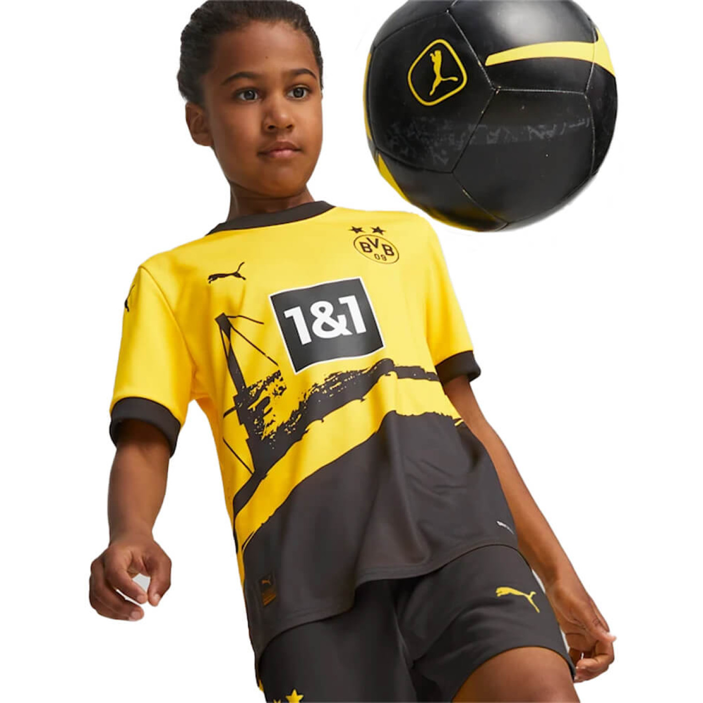 PUMA Borussia Dortmund Maillot Domicile 2023 2024 Enfants