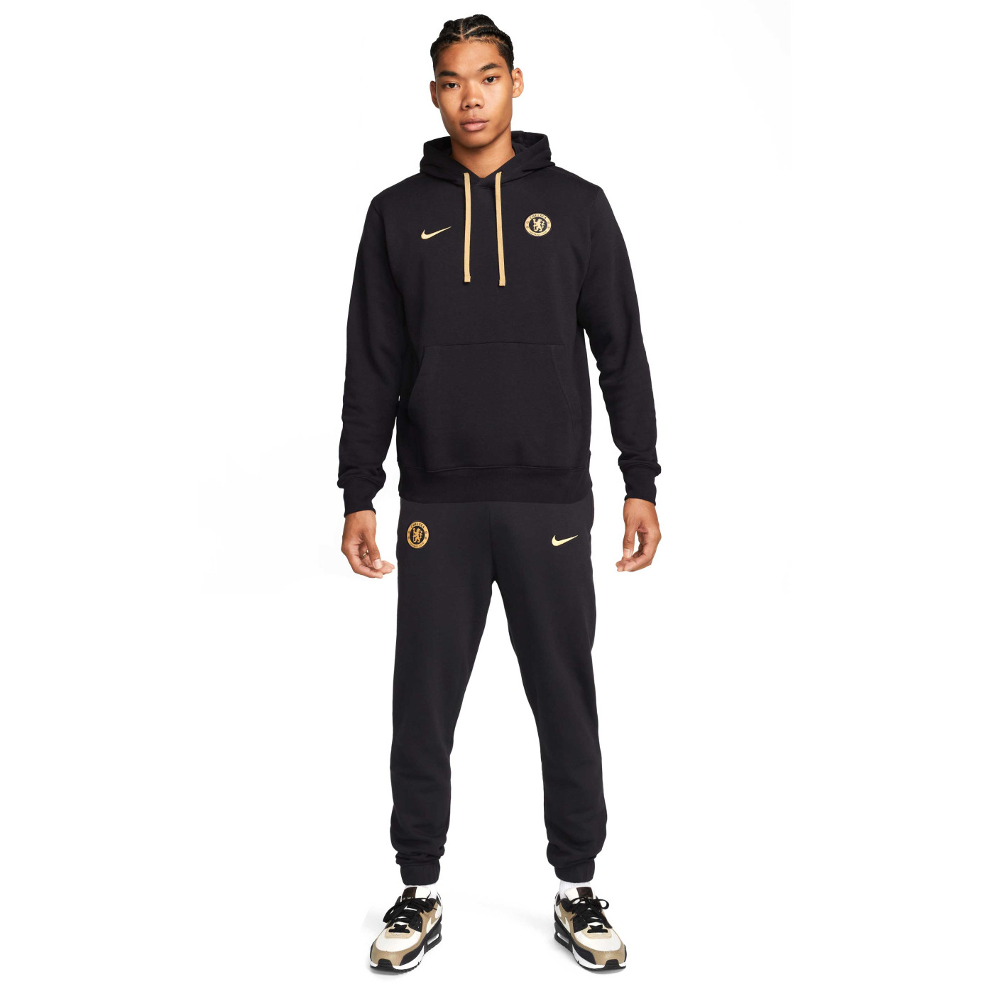 Nike Chelsea Club Fleece Surv tement Capuche 2023 2024 Noir Dor