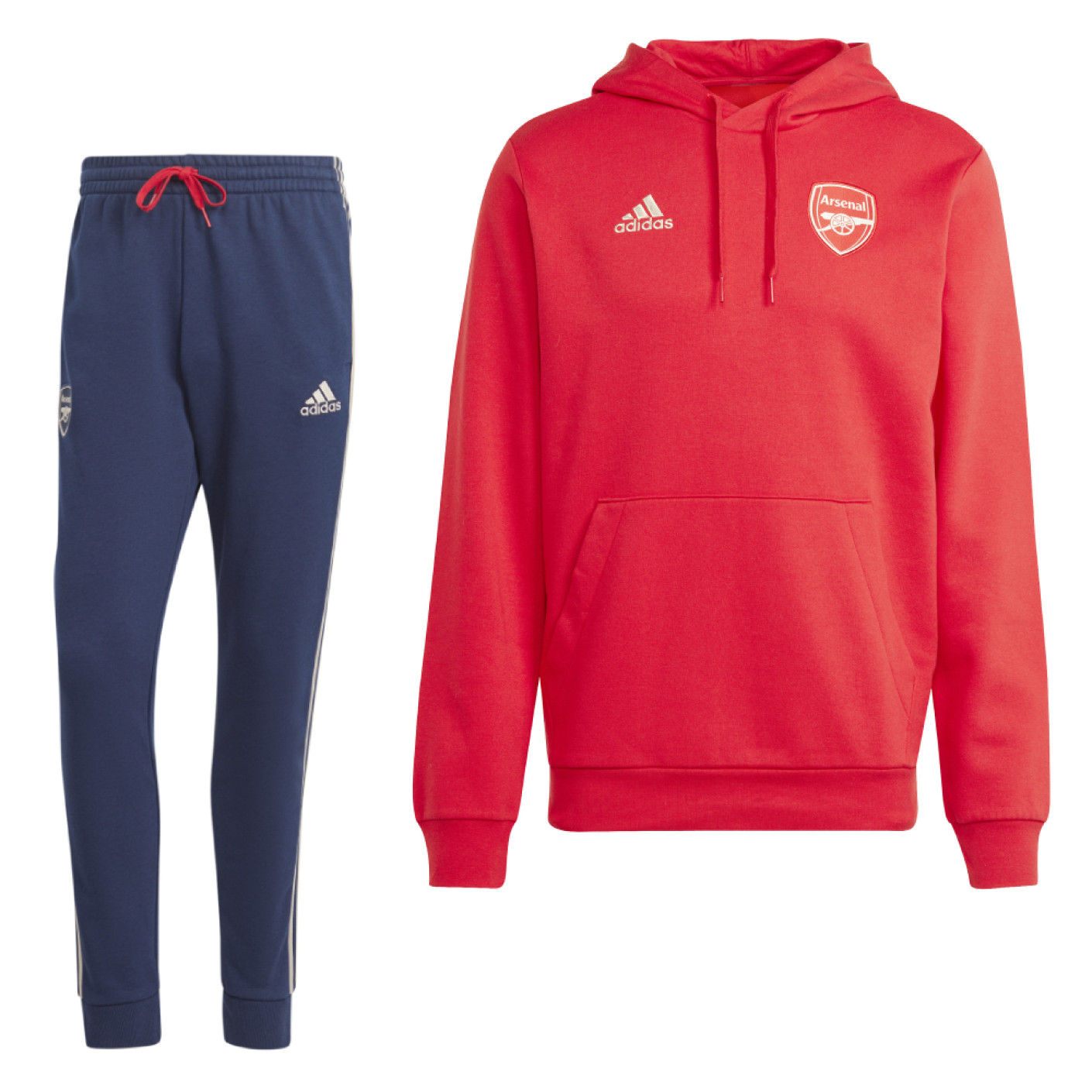 adidas Arsenal DNA Hoodie Trainingspak 2023 2024 Rood Donkerblauw Wit