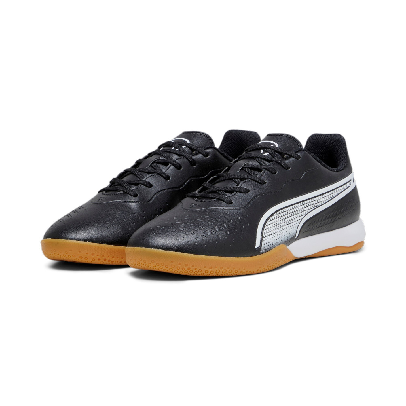 PUMA King Match Chaussures de Foot en Salle (IN) Noir Blanc