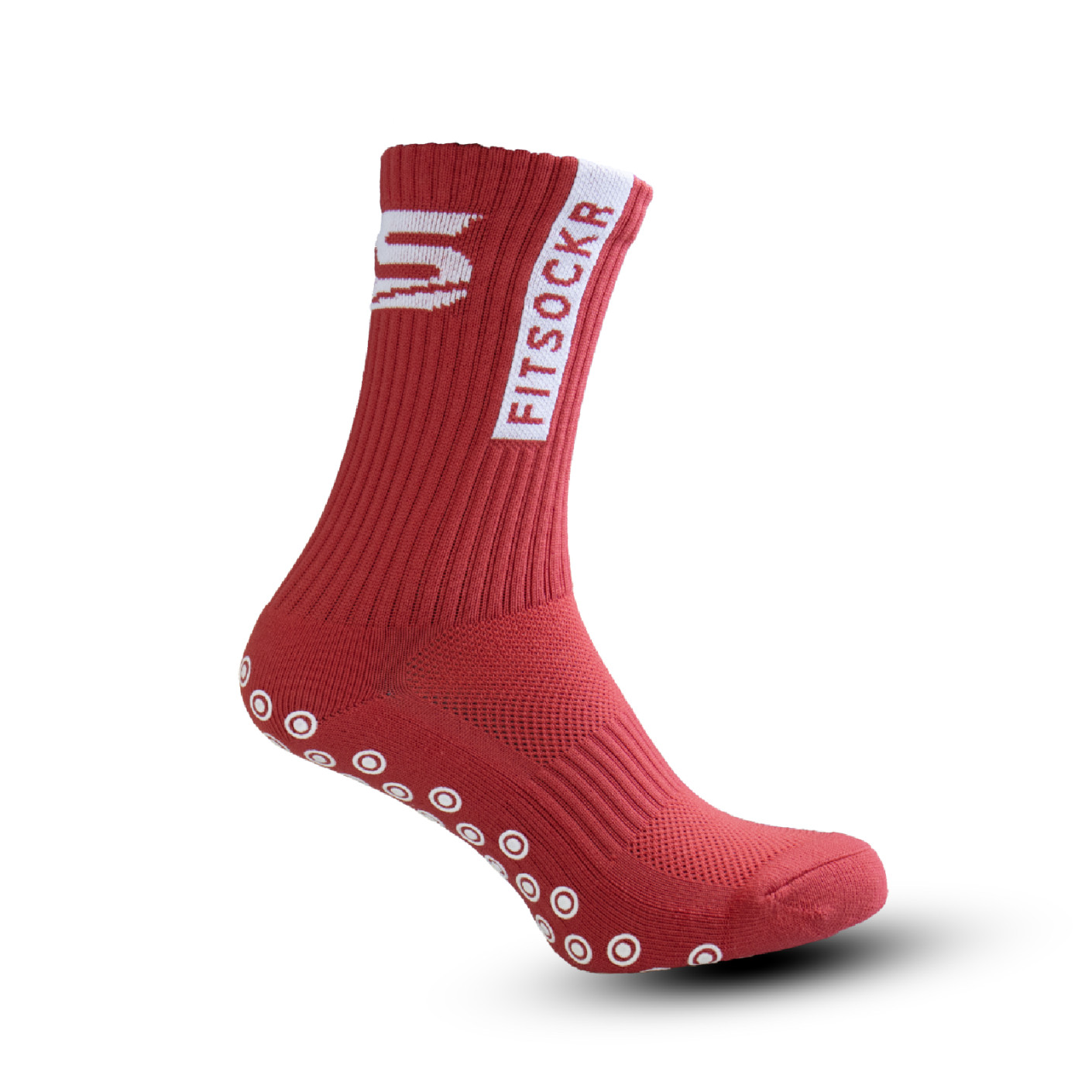 FitSockr Chaussettes Antidérapantes Rouge