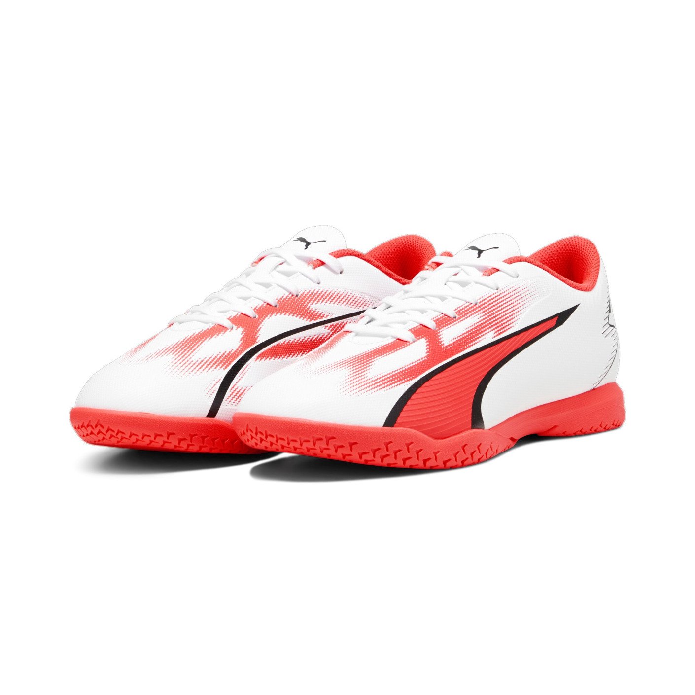 PUMA Ultra Play Chaussures de Foot en Salle IN Blanc Rouge Noir