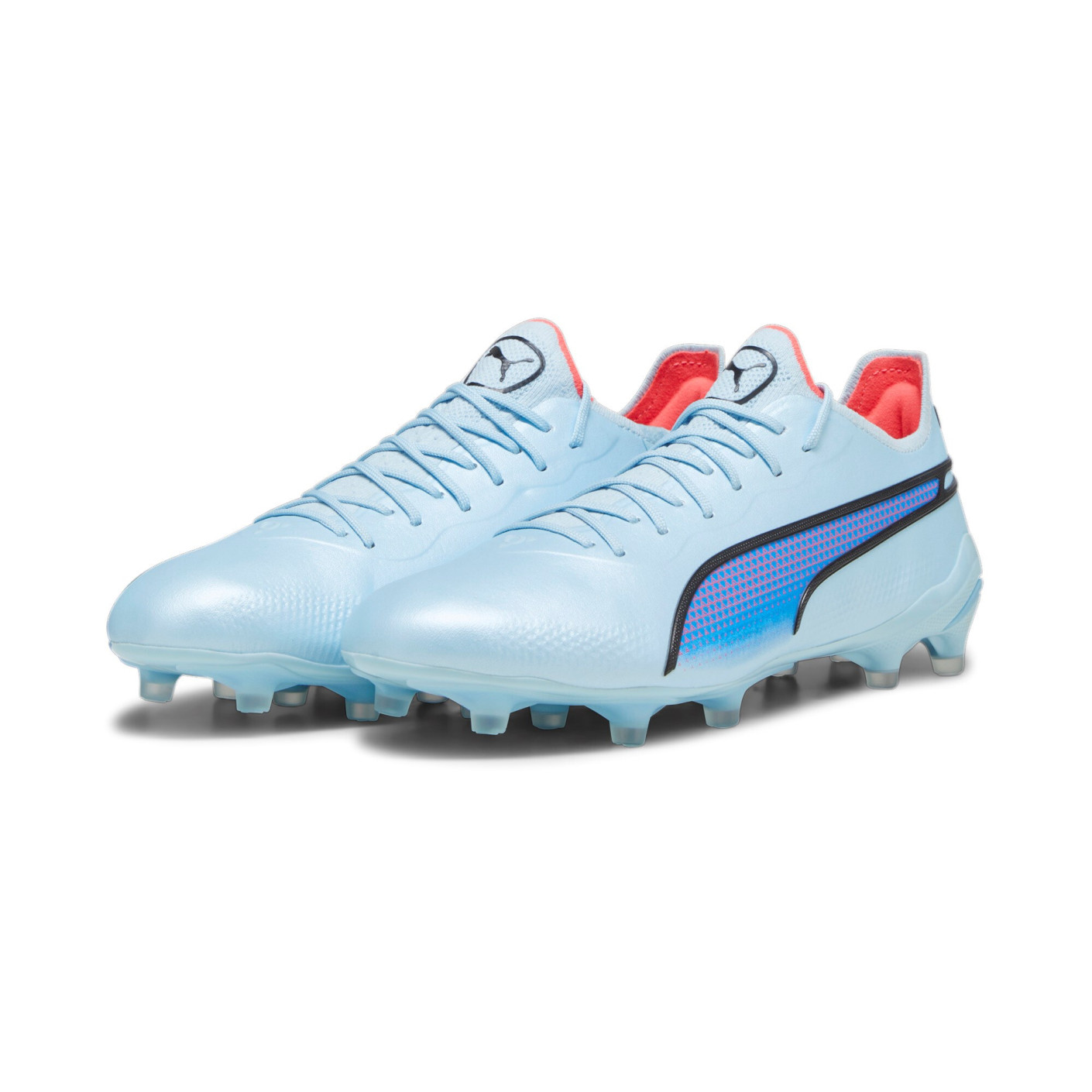 PUMA King Ultimate Gras / Kunstgras Voetbalschoenen (MG) Lichtblauw Blauw Zwart