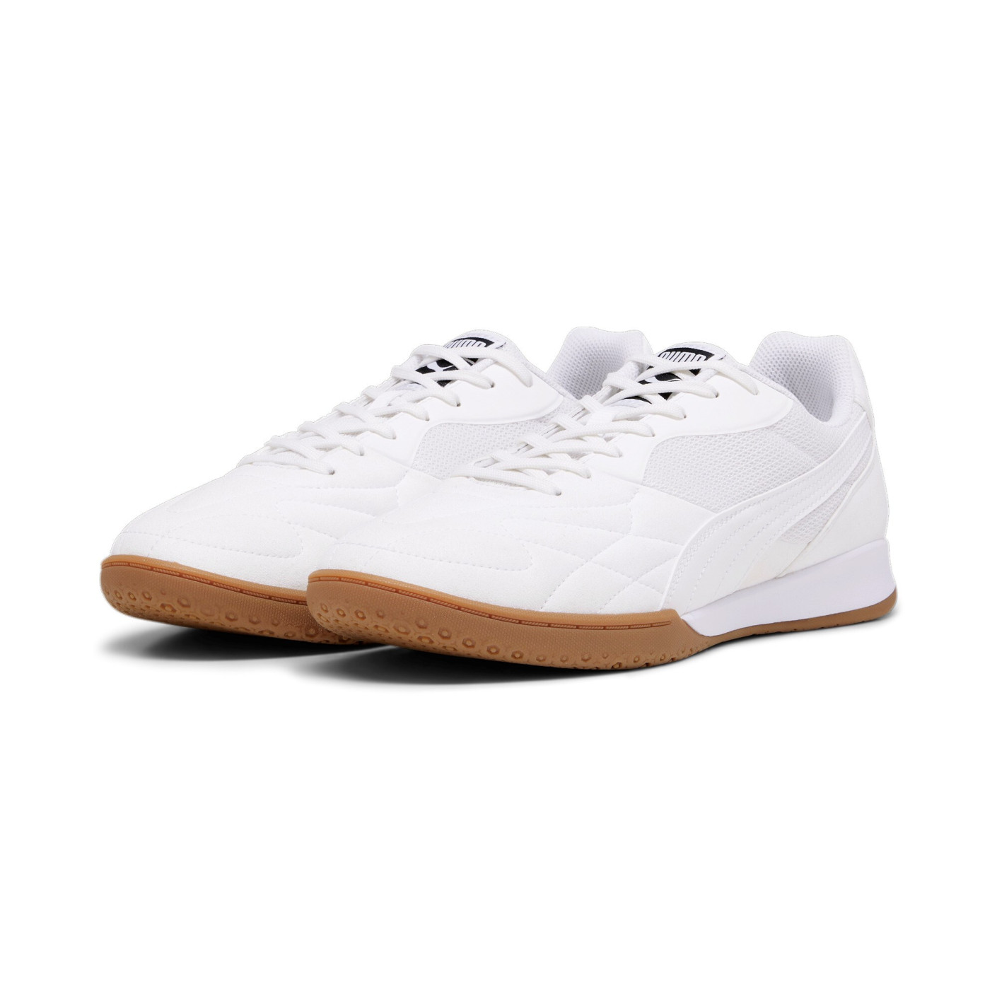 PUMA King Top Chaussures de Foot en Salle (IN) Blanc Brun