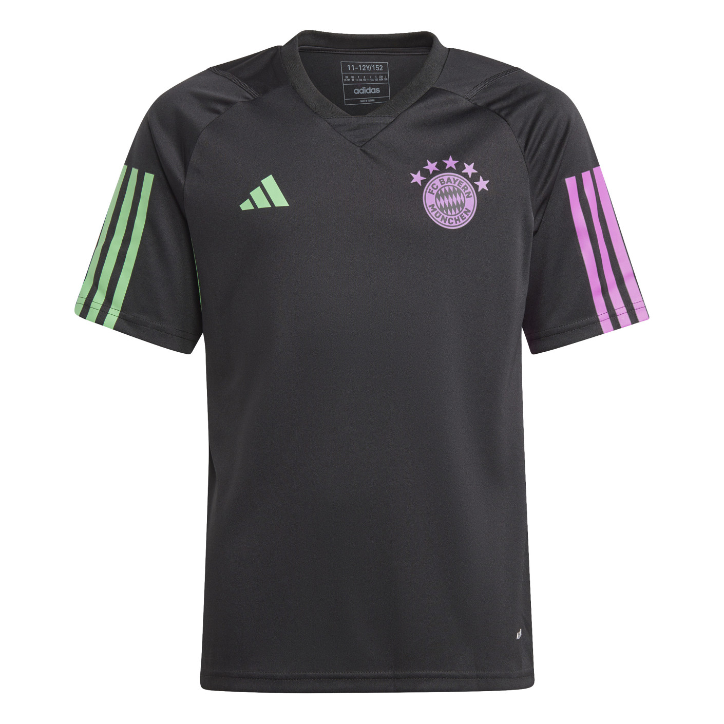 adidas Bayern Munich Maillot d'Entraînement 2023-2024 Enfants Noir Vert Mauve