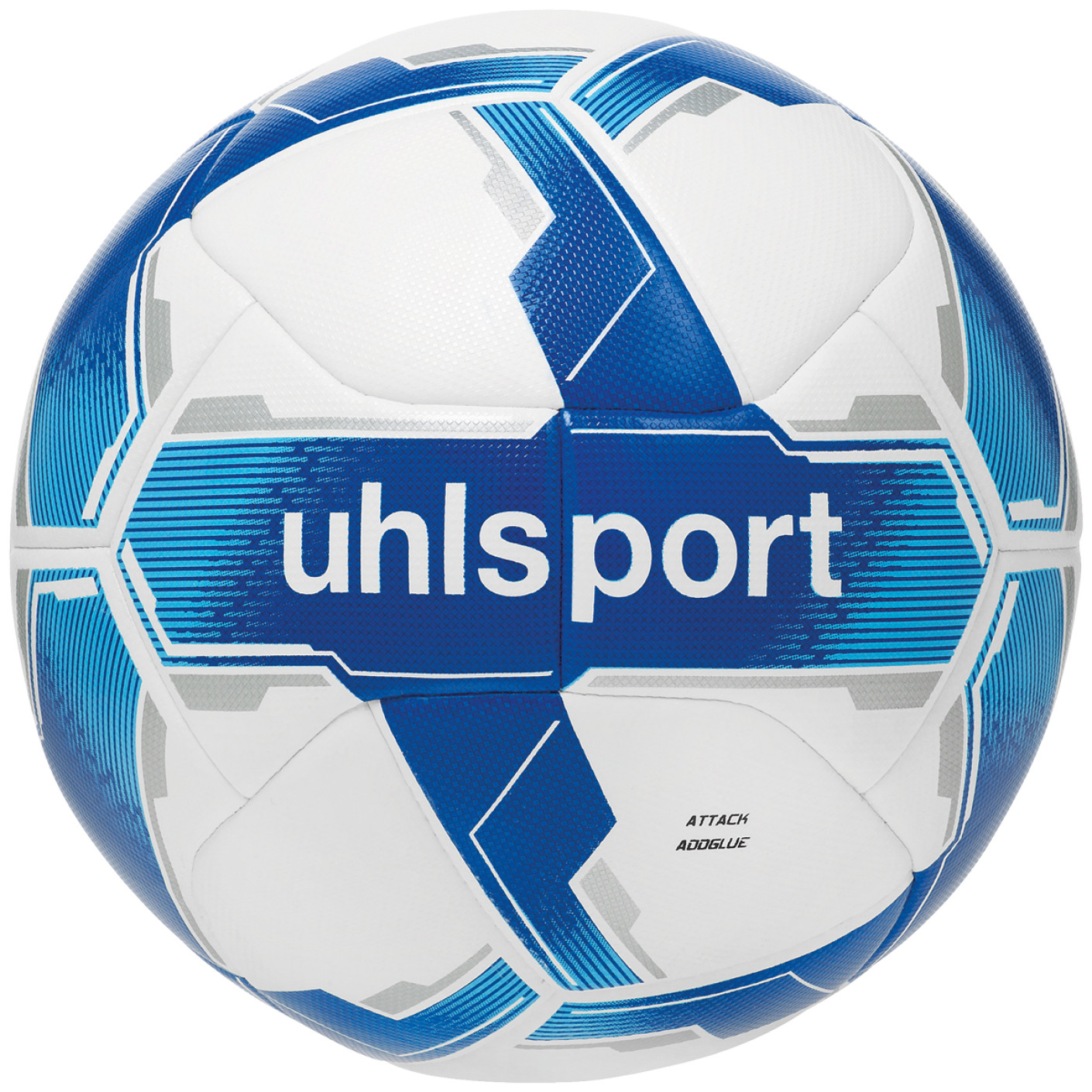 Uhlsport Attack Addglue Ballon de Foot Taille 5 Blanc Bleu