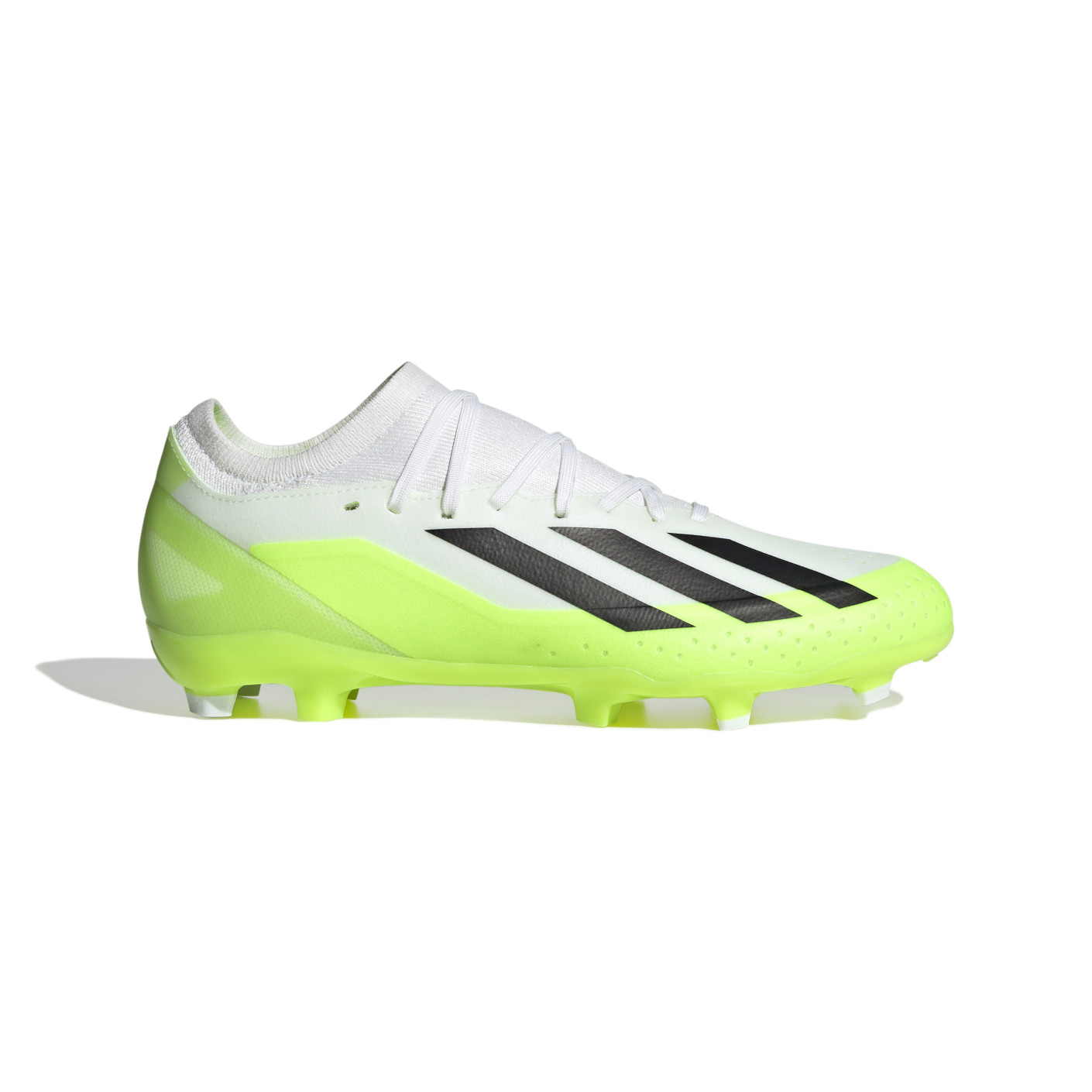 adidas X Crazyfast.3 Gazon Naturel Chaussures de Foot (FG) Blanc Jaune Vif Noir