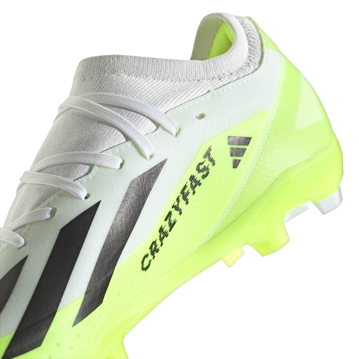 adidas X Crazyfast.3 Gazon Naturel Chaussures de Foot FG Blanc Jaune Vif Noir Voetbalshop.be