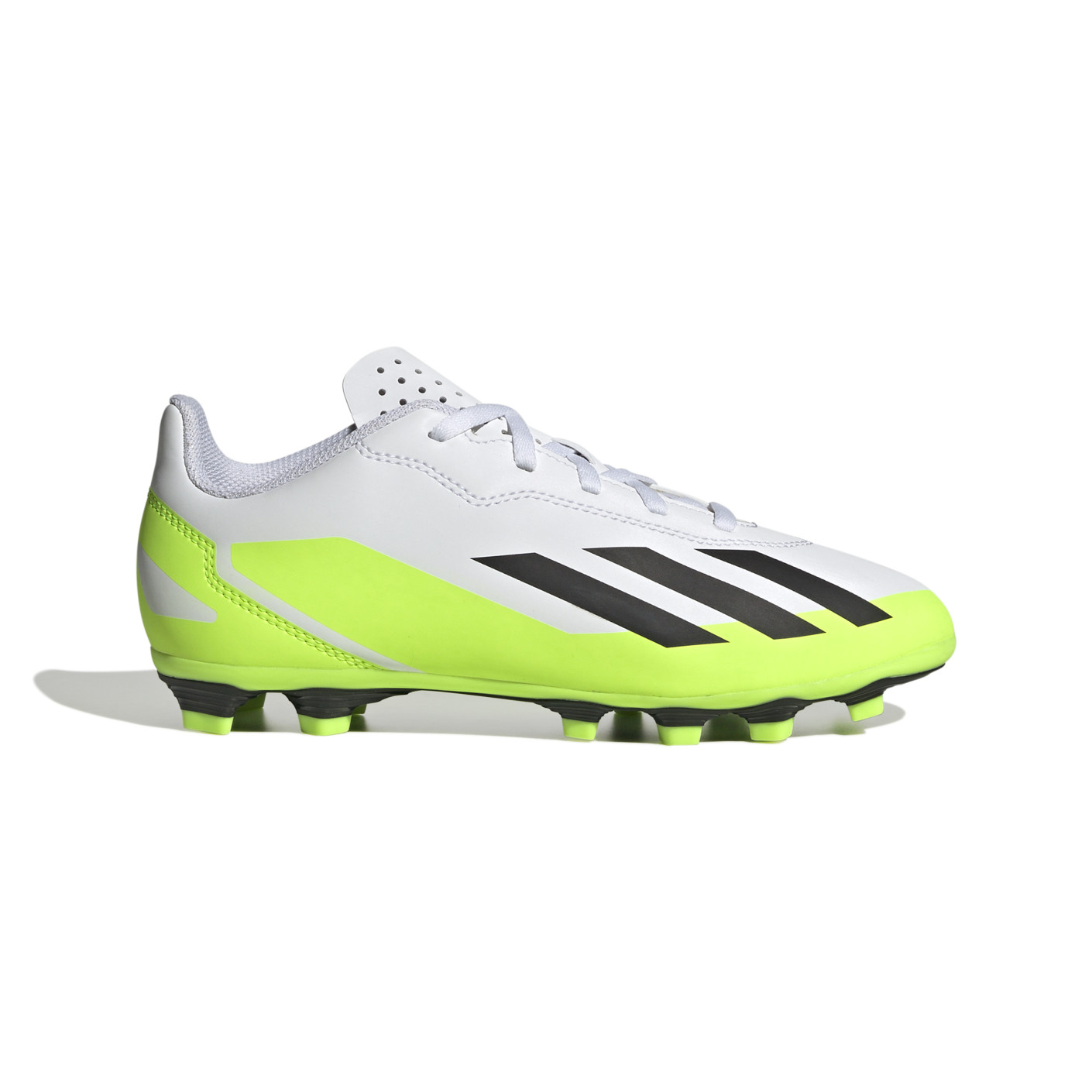 adidas X Crazyfast.4 Gras Voetbalschoenen (FxG) Kids Wit Felgeel Zwart