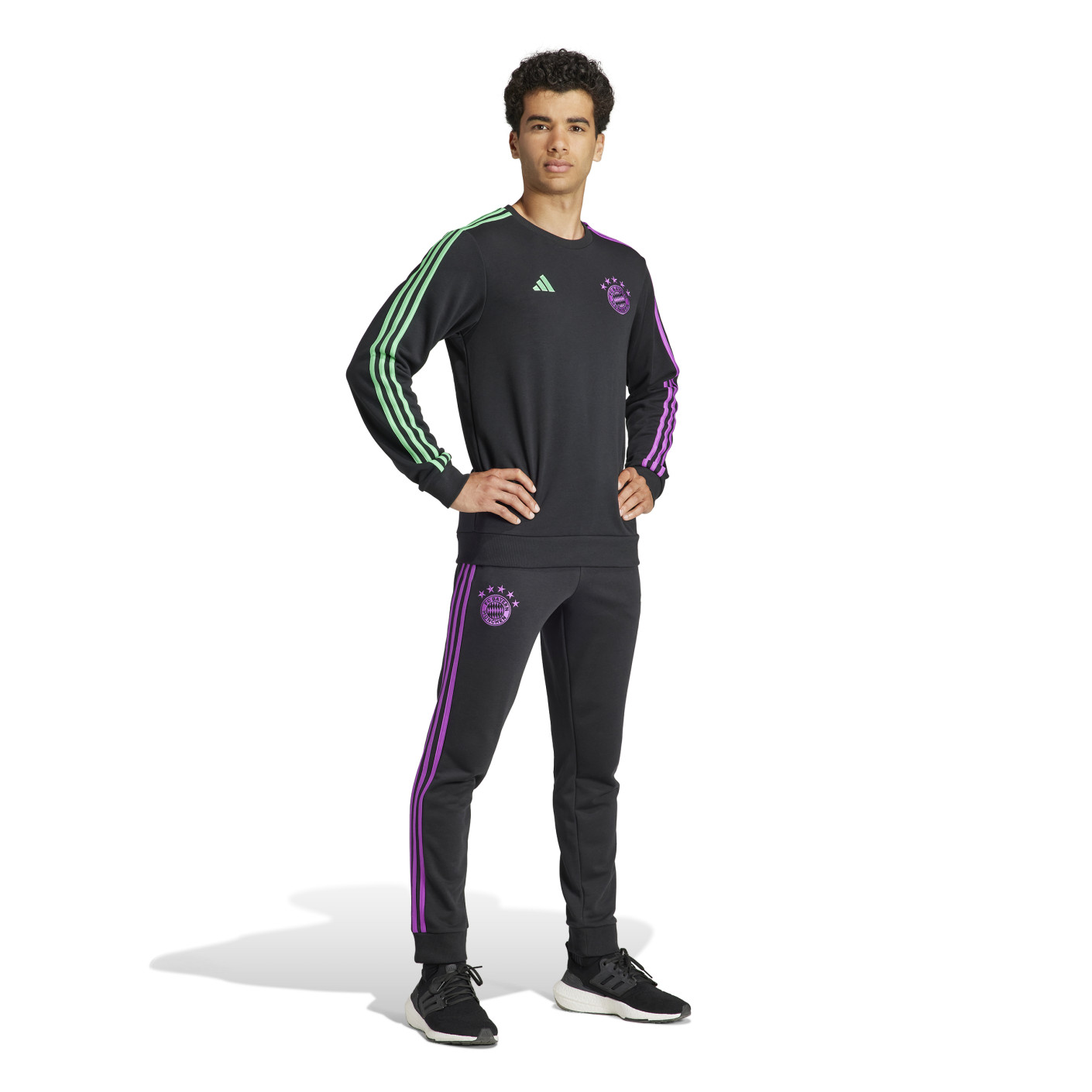 Survêtement adidas Bayern München Sweat 2023/2024 noir vert violet