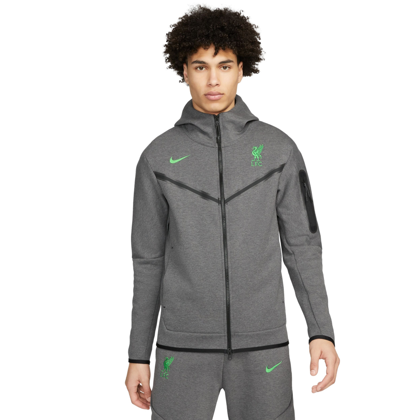 Nike Liverpool Tech Fleece Vest 2023-2024 Grijs Groen