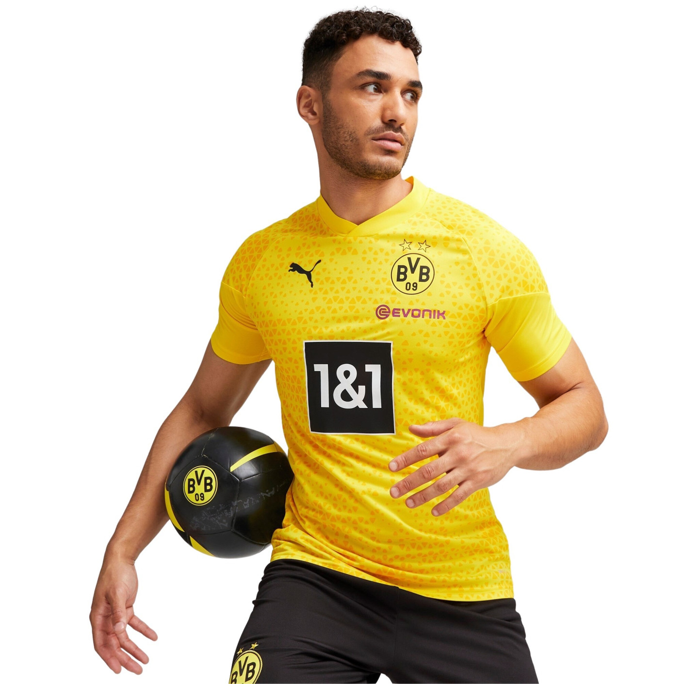 PUMA Borussia Dortmund Maillot d'Entraînement 2023-2024 Jaune Noir