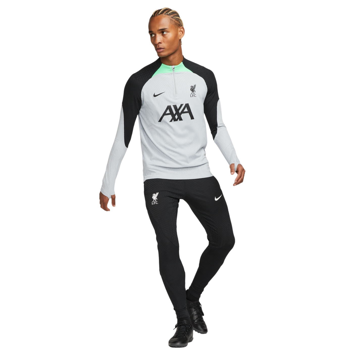 Nike Liverpool Strike Elite Trainingspak 1/4-Zip 2023-2024 Grijs Zwart Groen