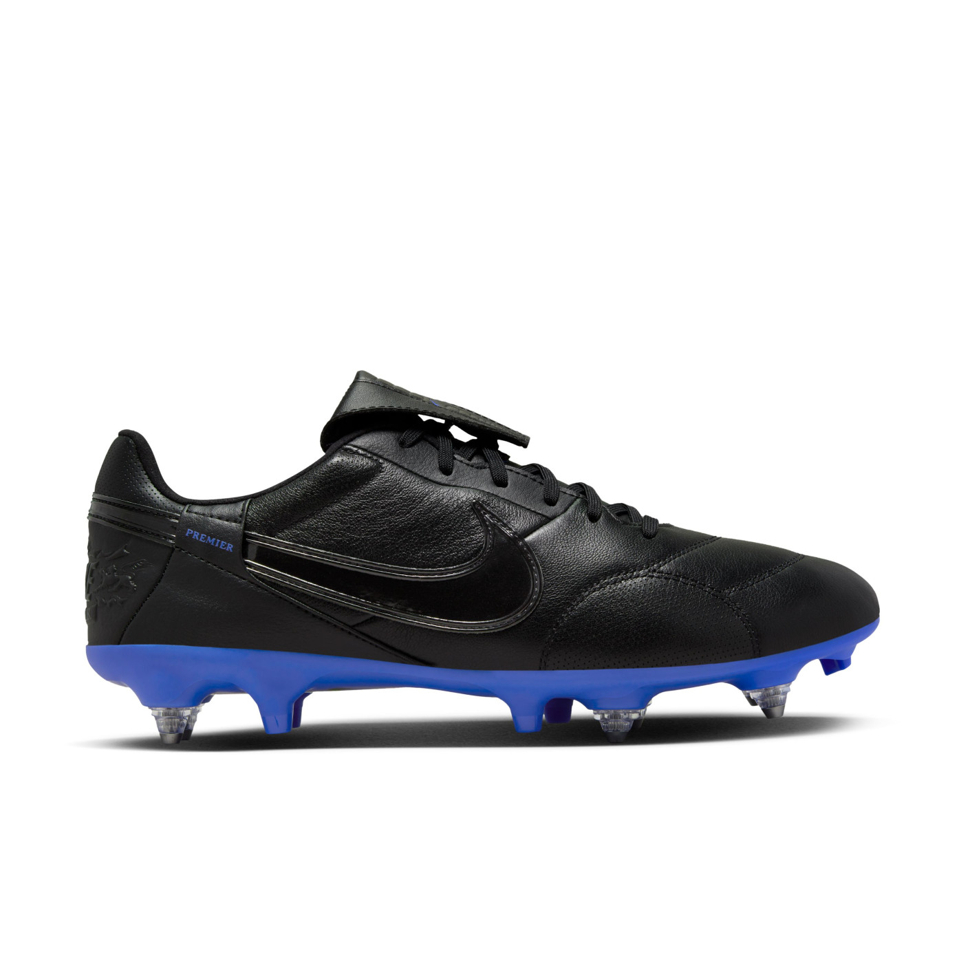 Nike Premier III Crampons Vissés Chaussures de Football (SG) Anti-Clog Noir Bleu