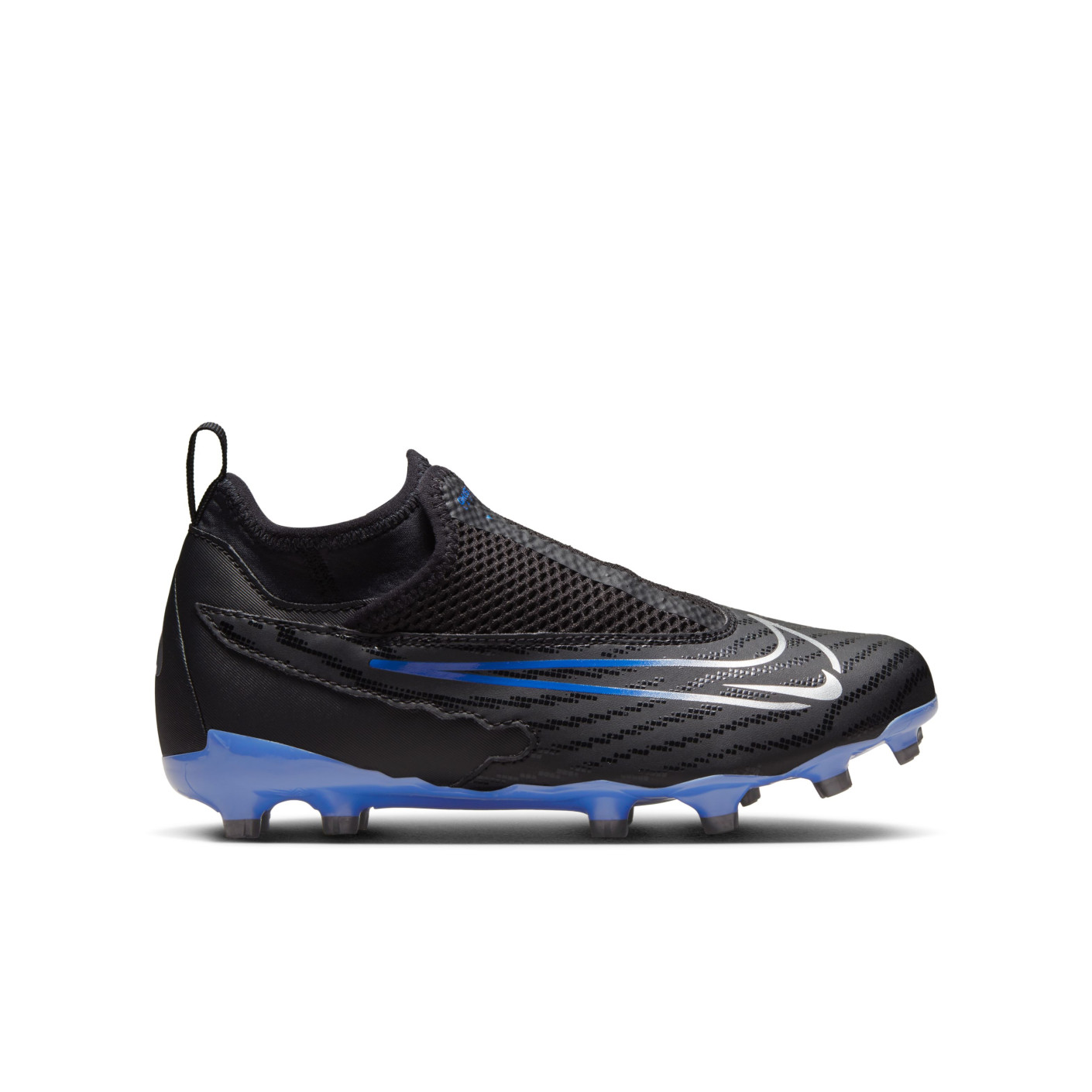 Nike Phantom GX Academy DF Gras / Kunstgras Voetbalschoenen (MG) Kids Zwart Blauw