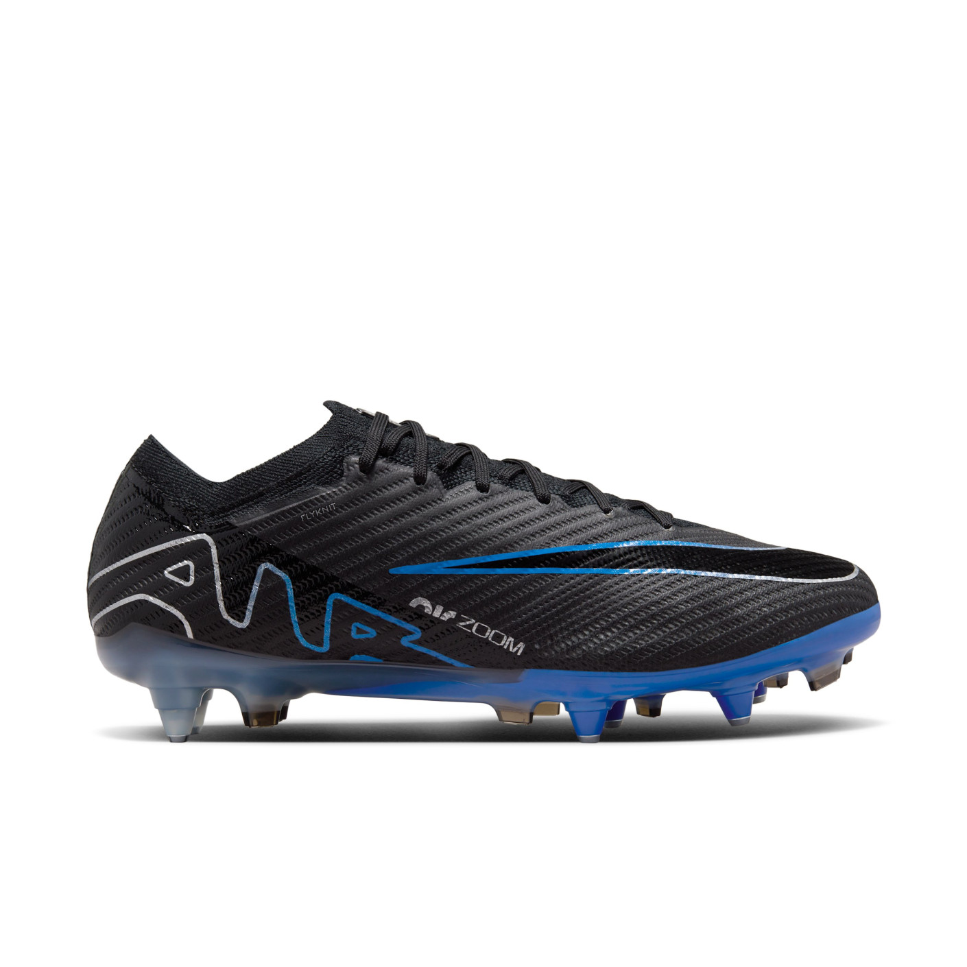 Nike Zoom Mercurial Vapor 15 Elite Crampons Vissés Chaussures de Foot (SG) Anti-Clog Noir Bleu