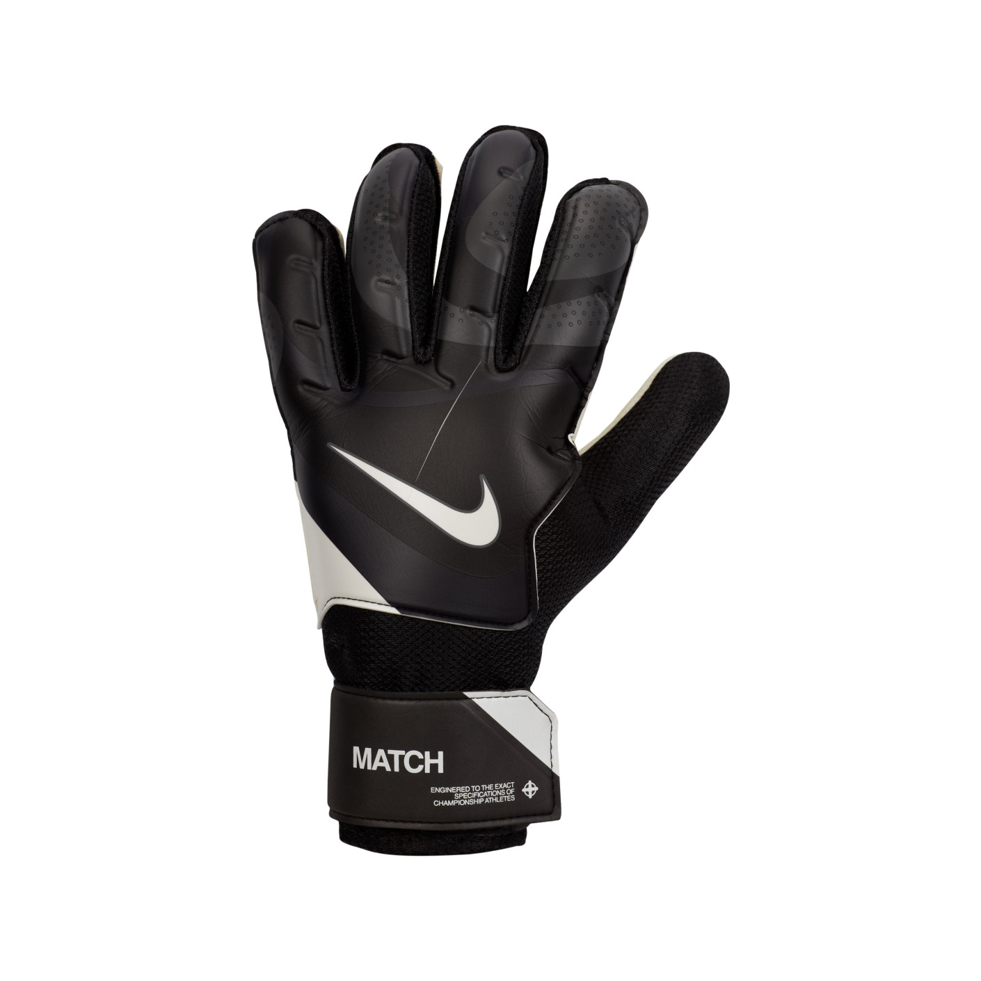 Nike Match Gants de Gardien de But Noir Blanc Gris Foncé