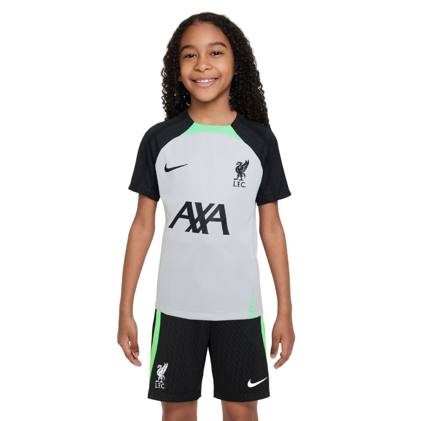 Nike Liverpool Strike Ensemble Training 2023 2024 Enfants Gris Noir Vert