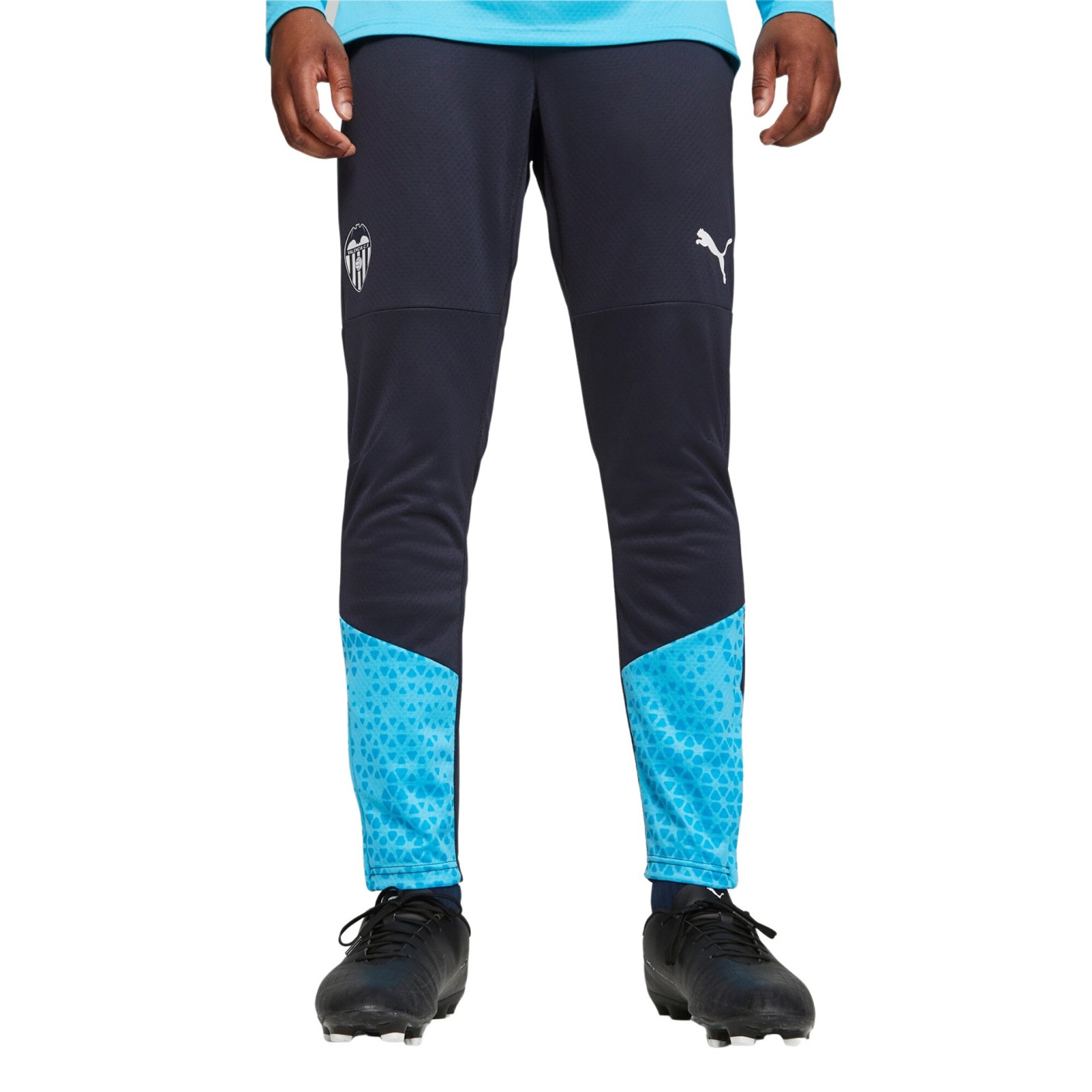 PUMA Valencia CF Pantalon d'Entraînement 2023-2024 Bleu Foncé Bleu Clair