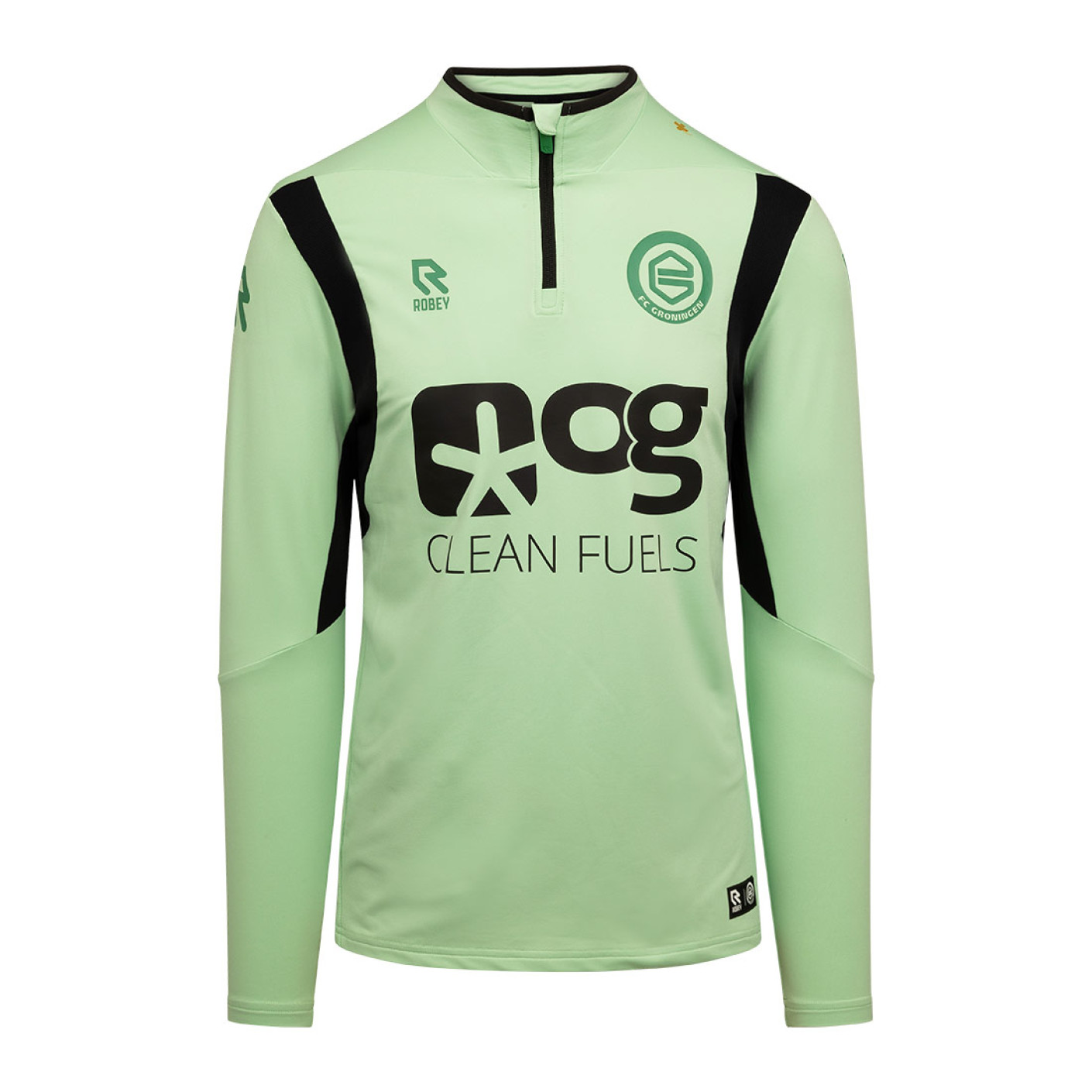 Haut d'entraînement Robey FC Groningen à fermeture éclair en jersey 2023-2024 vert clair noir