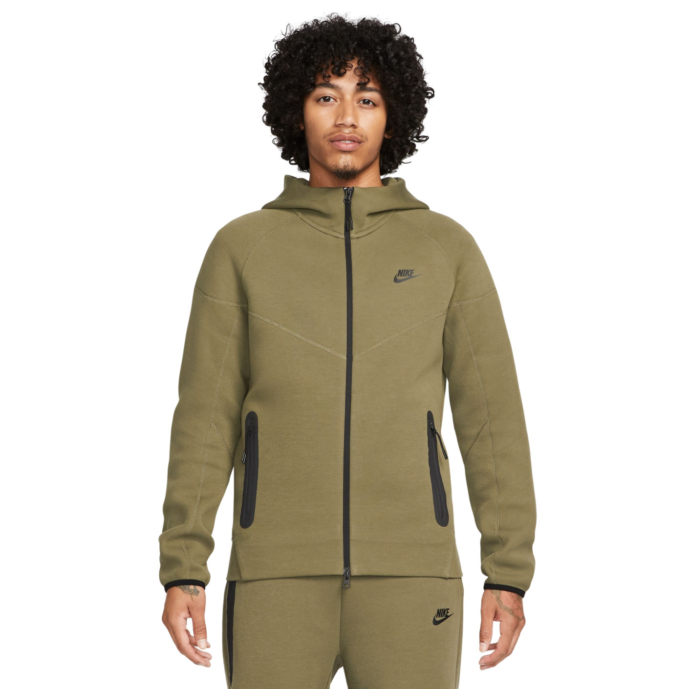 Nike Tech Fleece Sportswear Veste Vert Olive Noir