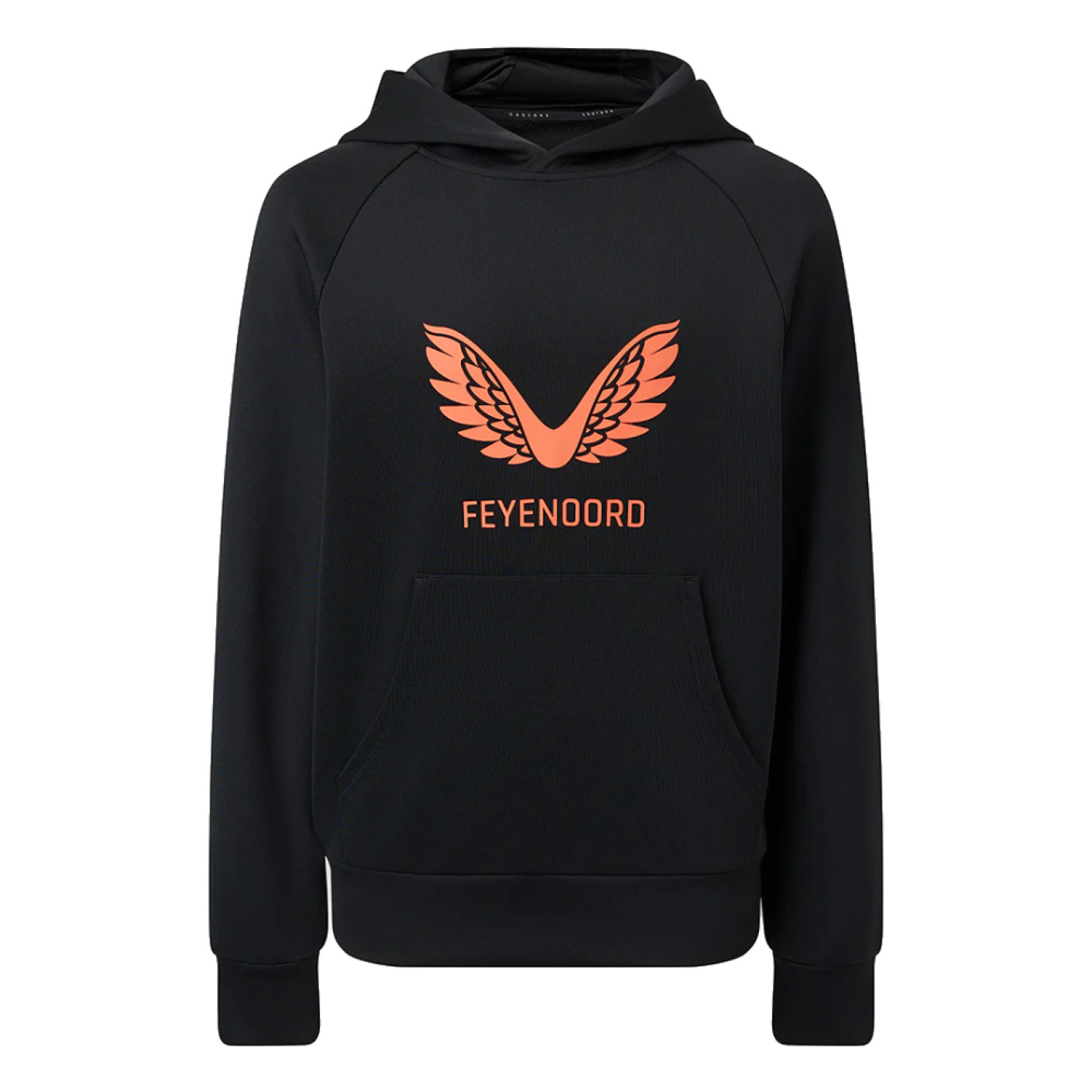 Castore Feyenoord Travel Hoodie 2023 2024 Zwart Voetbalshop.be