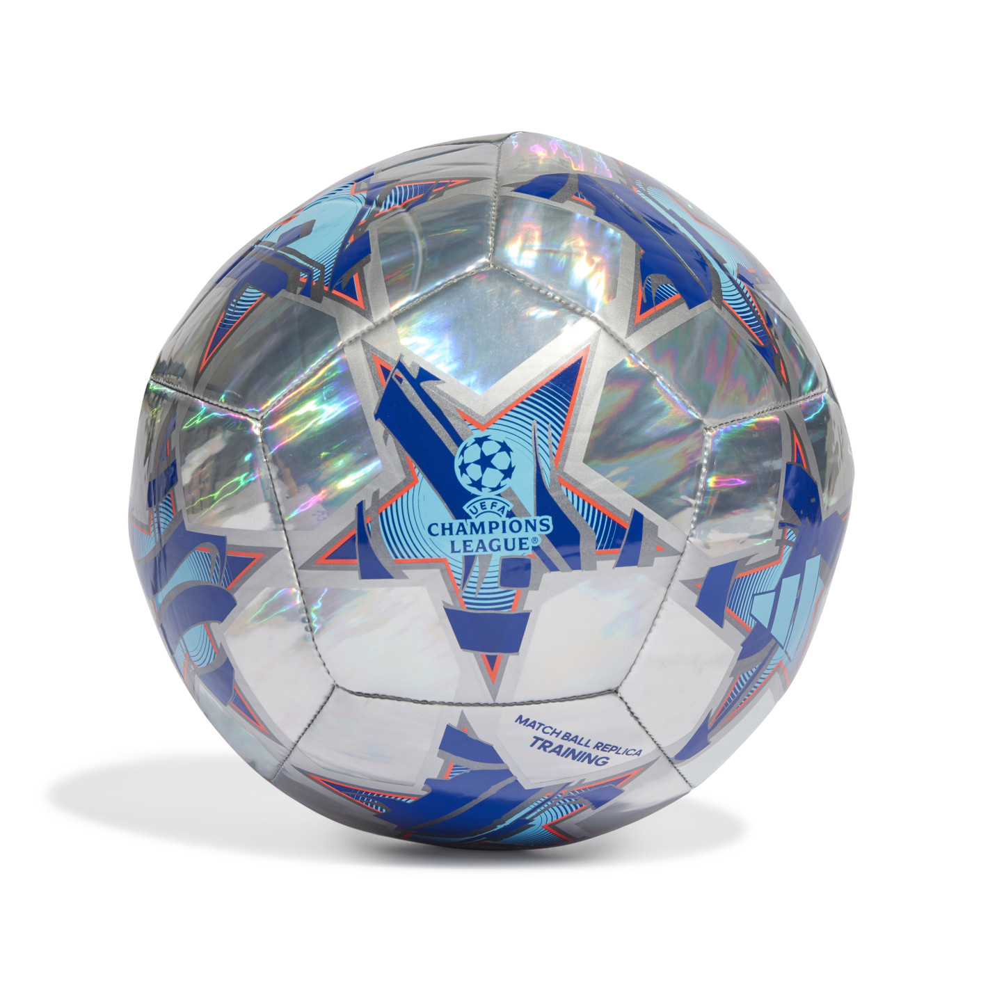 adidas Champions League Training Ballon de Football Taille 5 2023-2024 Argent Bleu