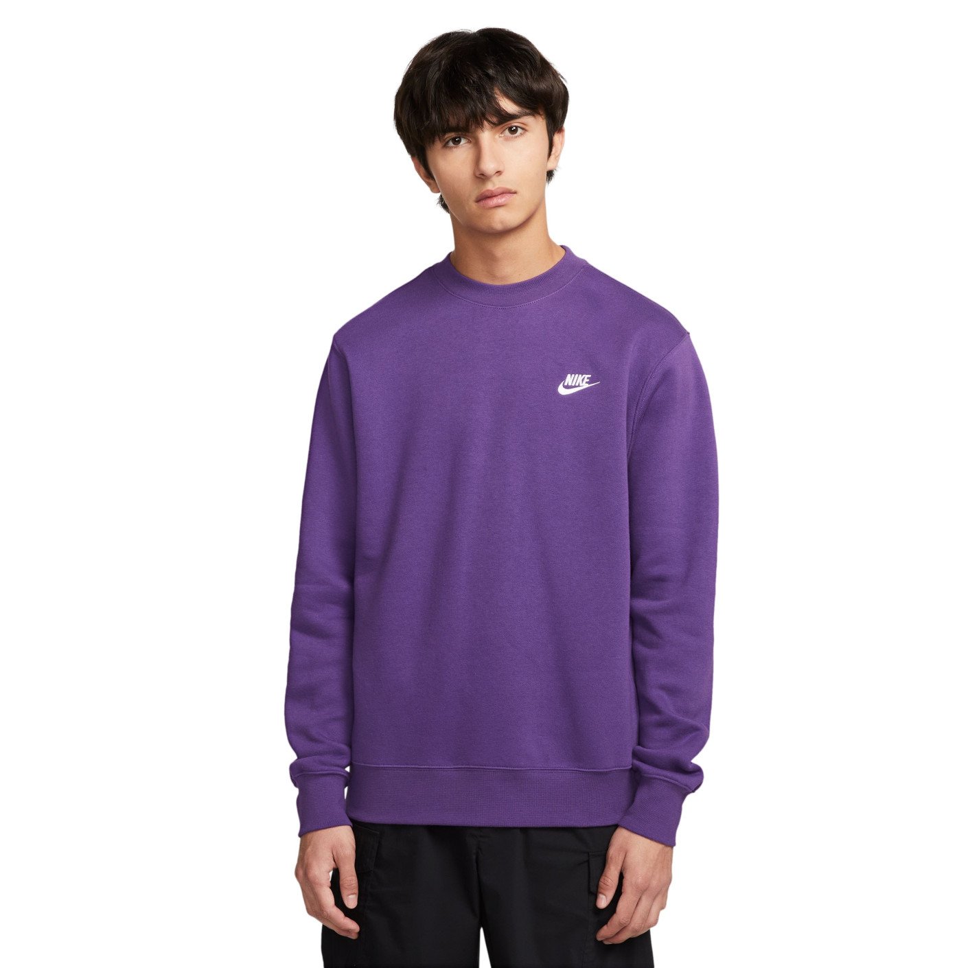 Pull polaire Nike Sportswear Club Violet Blanc Voetbalshop.be