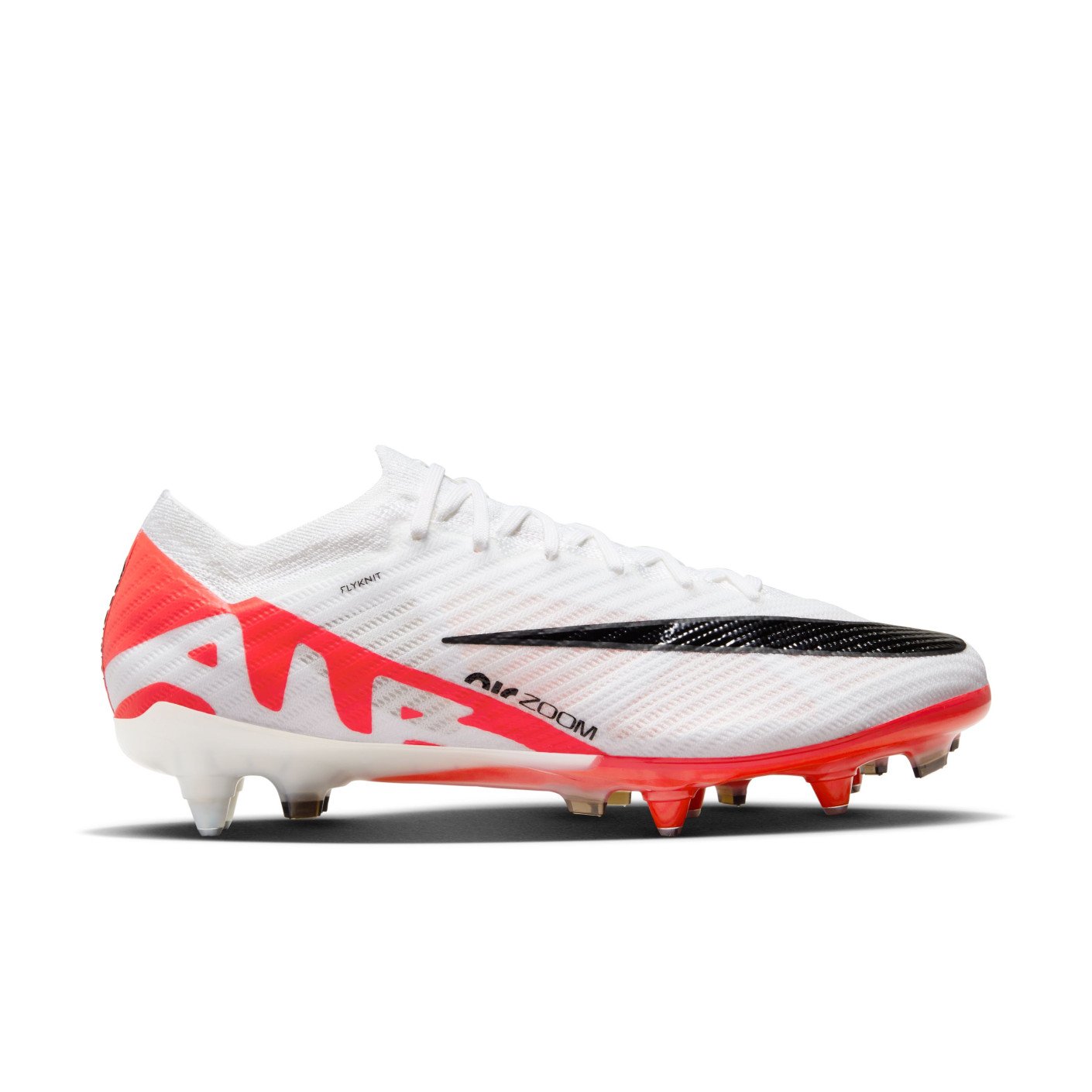 Nike Zoom Mercurial Vapor 15 Elite Crampons Vissés Chaussures de Foot (SG)  Anti-Clog Blanc Rouge Vif Noir 