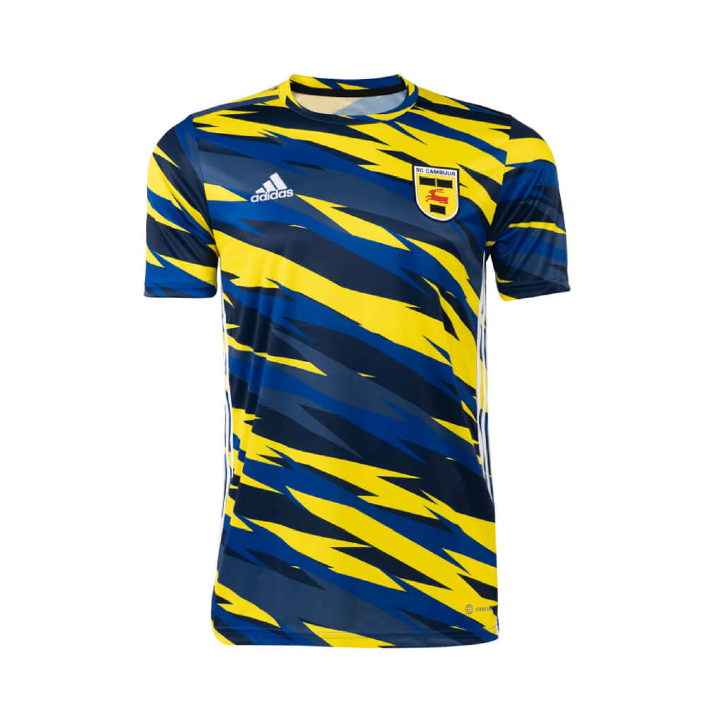 Maillot d'entraînement d'échauffement adidas SC Cambuur 2023-2024 jaune bleu