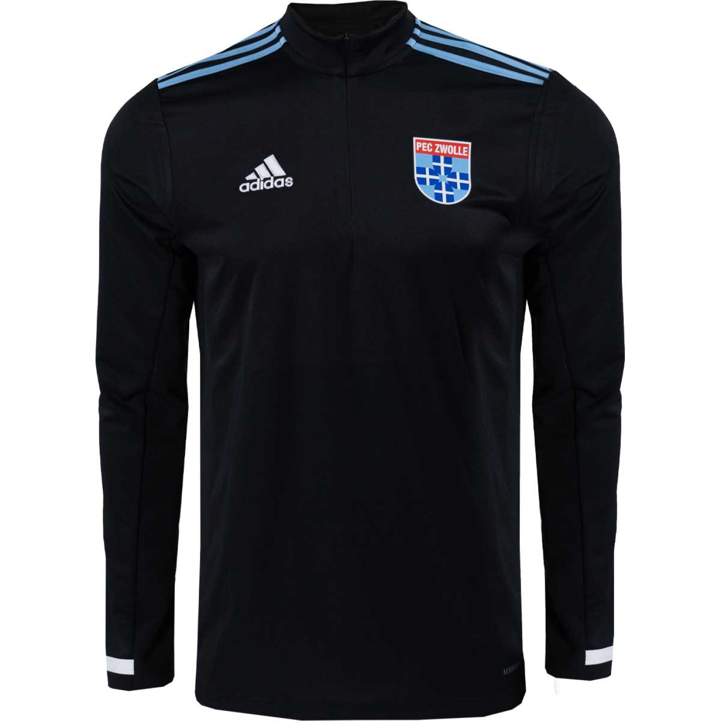 adidas PEC Zwolle Warming-up Trainingstrui 1/4-Zip 2023-2024 Zwart Blauw