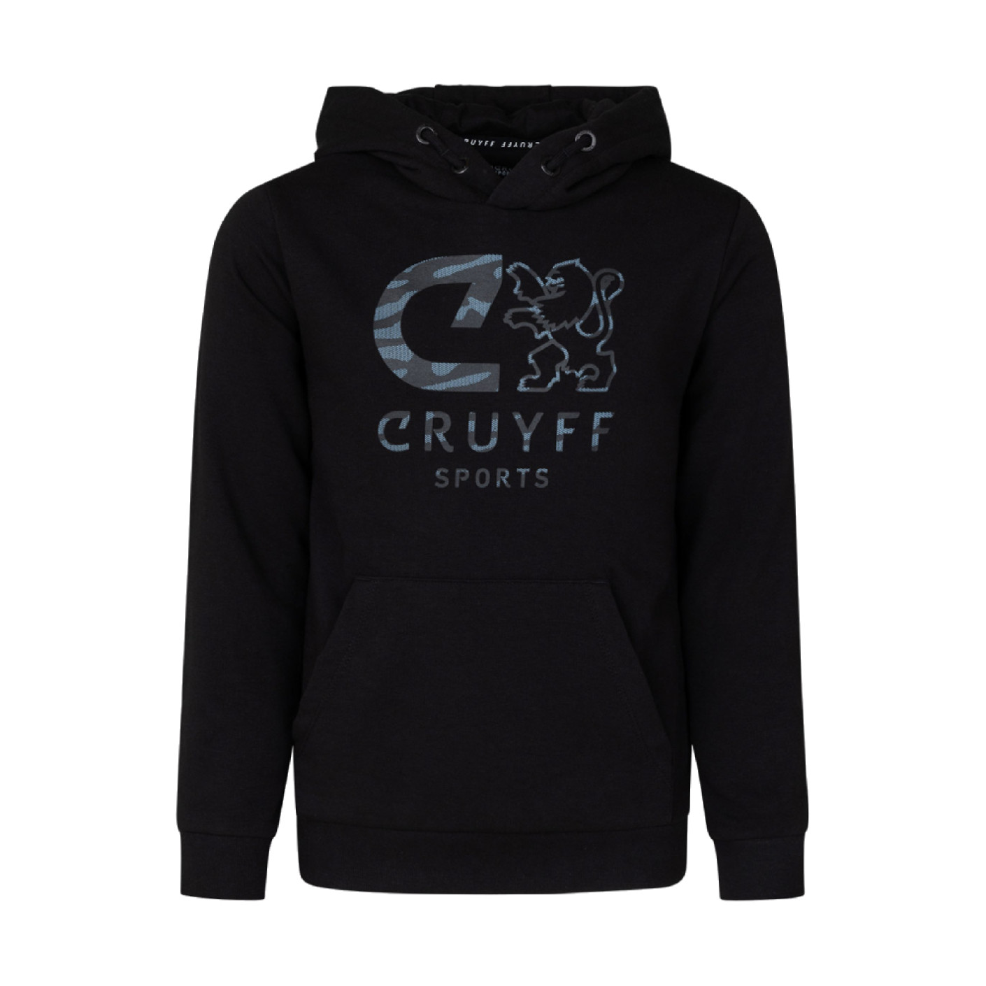 Cruyff Xinner Hoodie Kids Zwart Camo Blauw Grijs