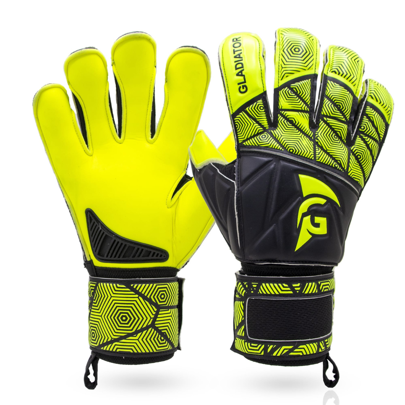 Gladiator Sports Robusto Gants de Gardien de But Enfants Noir Jaune