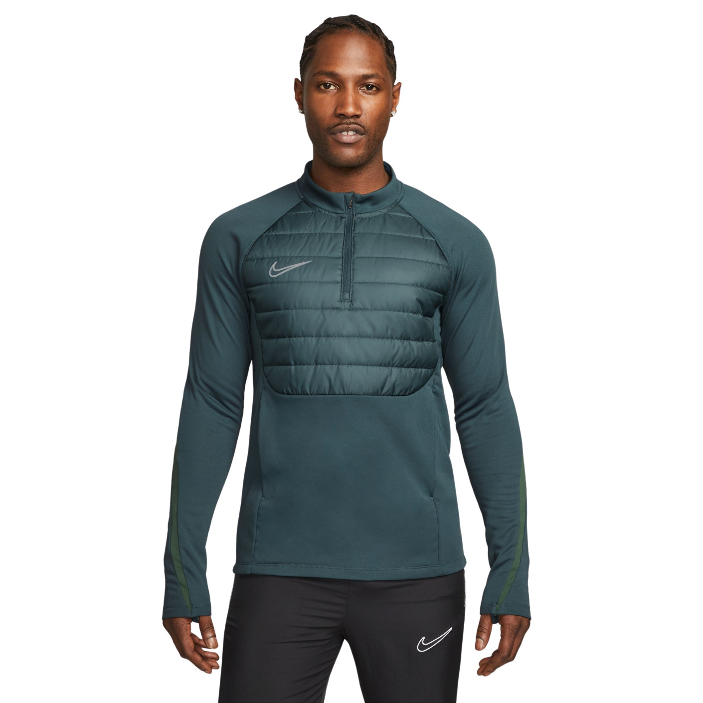Nike Academy Trainingstrui 1/4-Zip Winter Warrior Donkergroen Wit