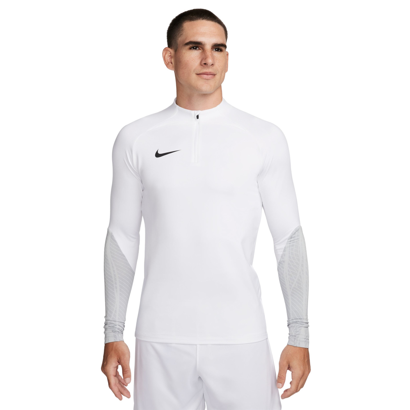 Haut d'entraînement Nike Dri-FIT Strike 23 1/4-Zip blanc gris noir