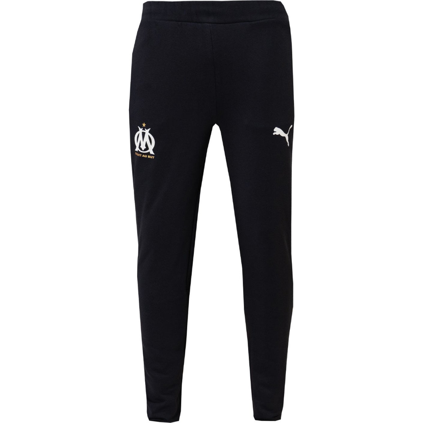 PUMA Olympique Marseille Casual Trainingsbroek 2023 2024 Zwart Oranje