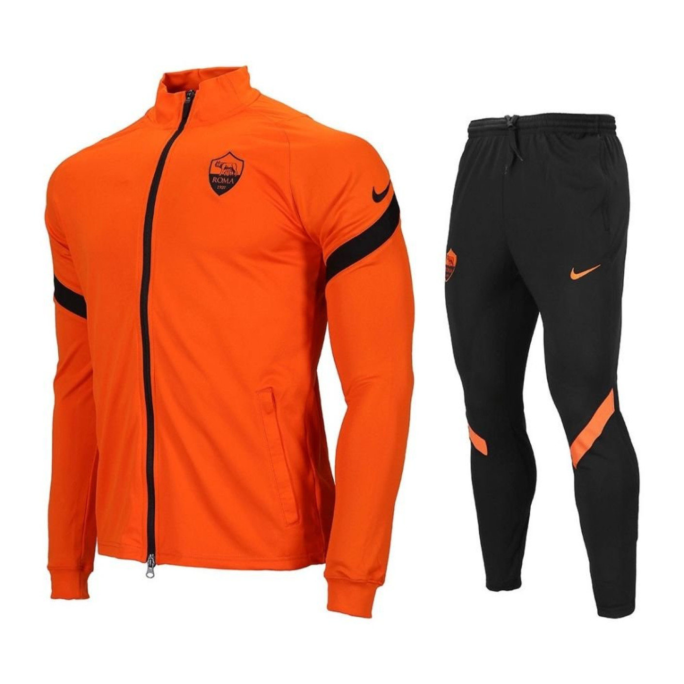 Nike AS Roma Dry Strike Trainingspak 2020-2021 Kids Oranje