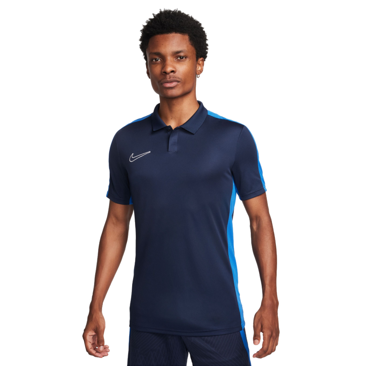 Nike Dri-FIT Academy 23 Polo Bleu Foncé Bleu Blanc