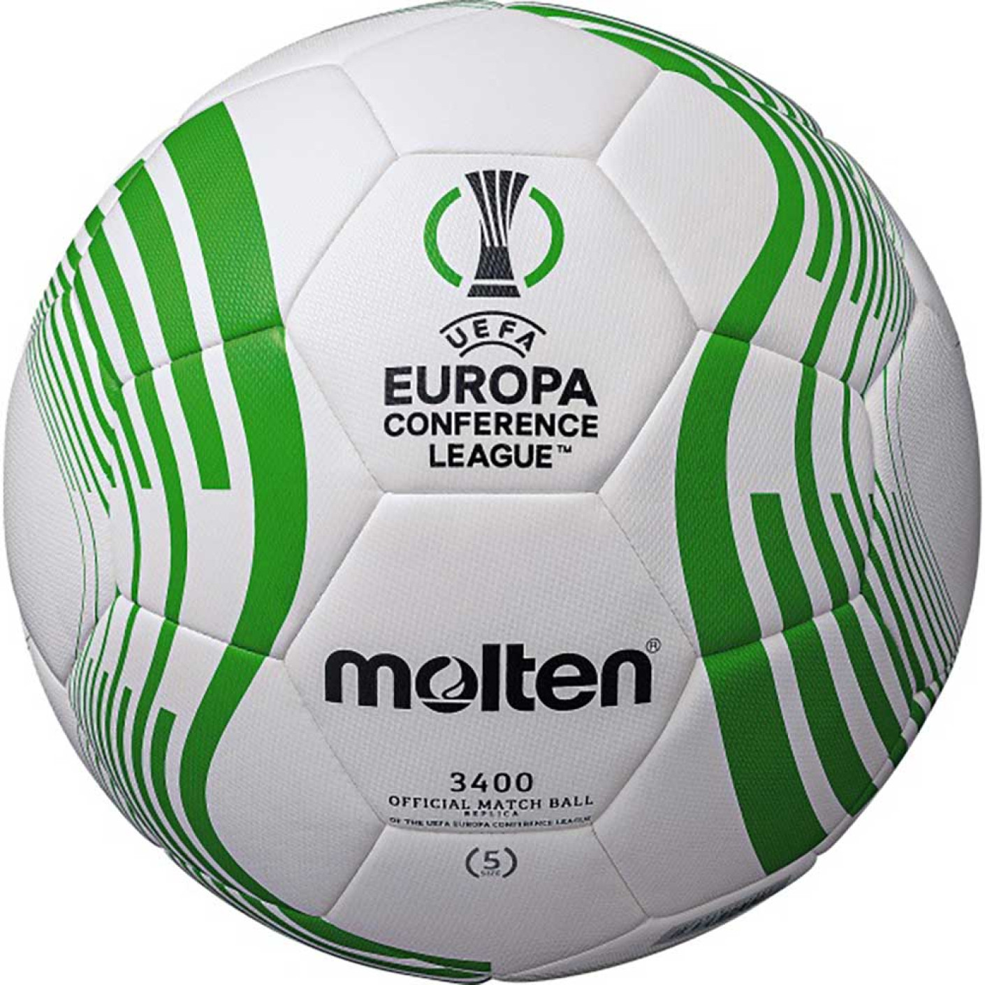 Molten Conference League Hybrid Training Ballon d'Entraînement Taille 5 2023-2024 Blanc Noir Vert