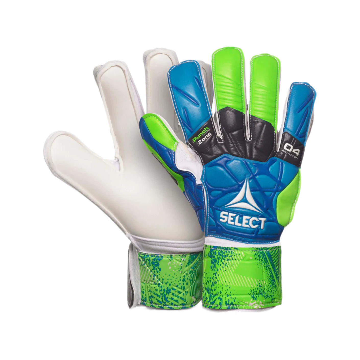 Select 04 Protection Gants de Gardien de But Enfants Bleu Vert Blanc