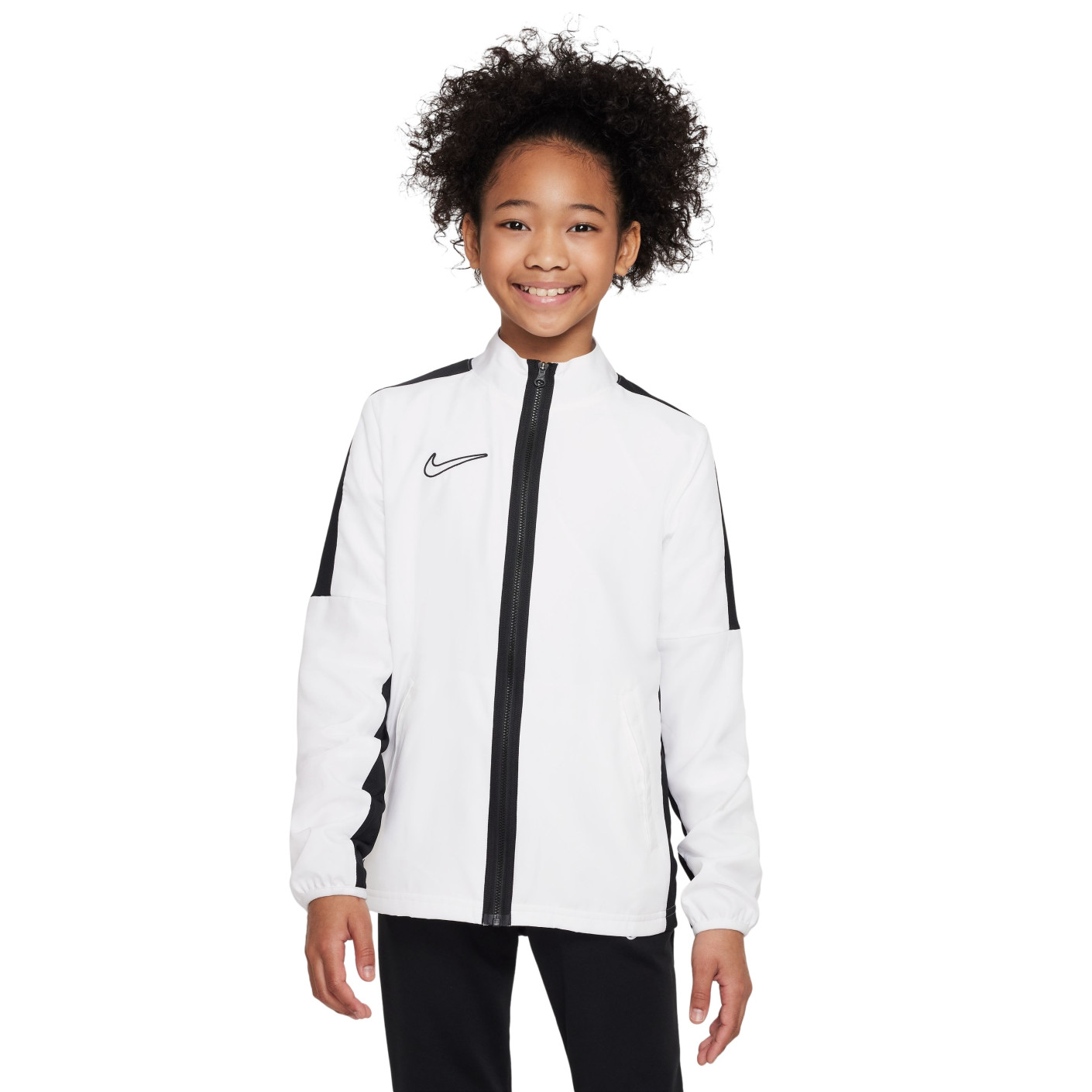 Nike Dri-FIT Academy 23 Trainingsjack Full-Zip Woven Kids Wit Zwart